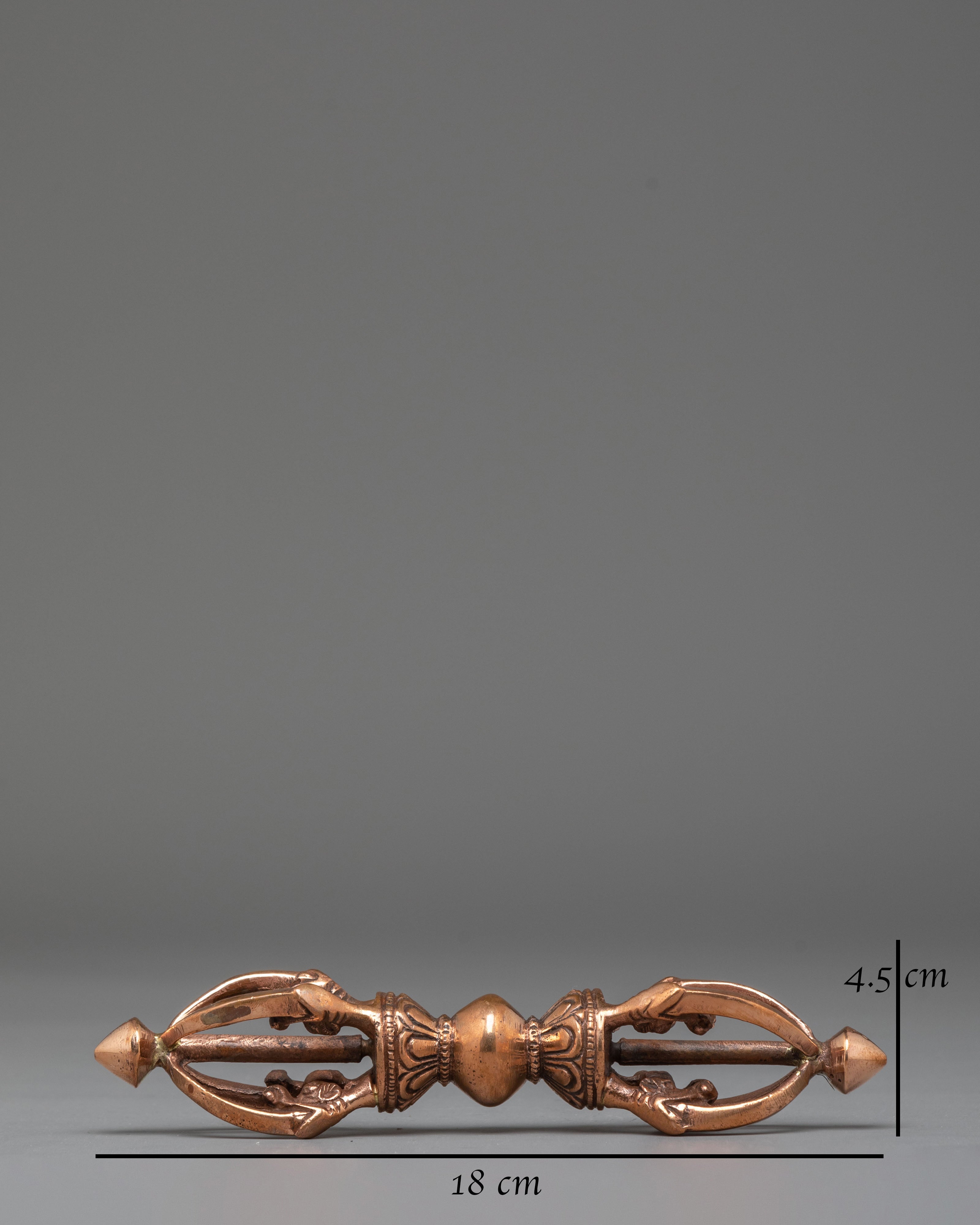 Tibetan Vajra for Ritual Use | Handcrafted Copper Dorje for Meditation