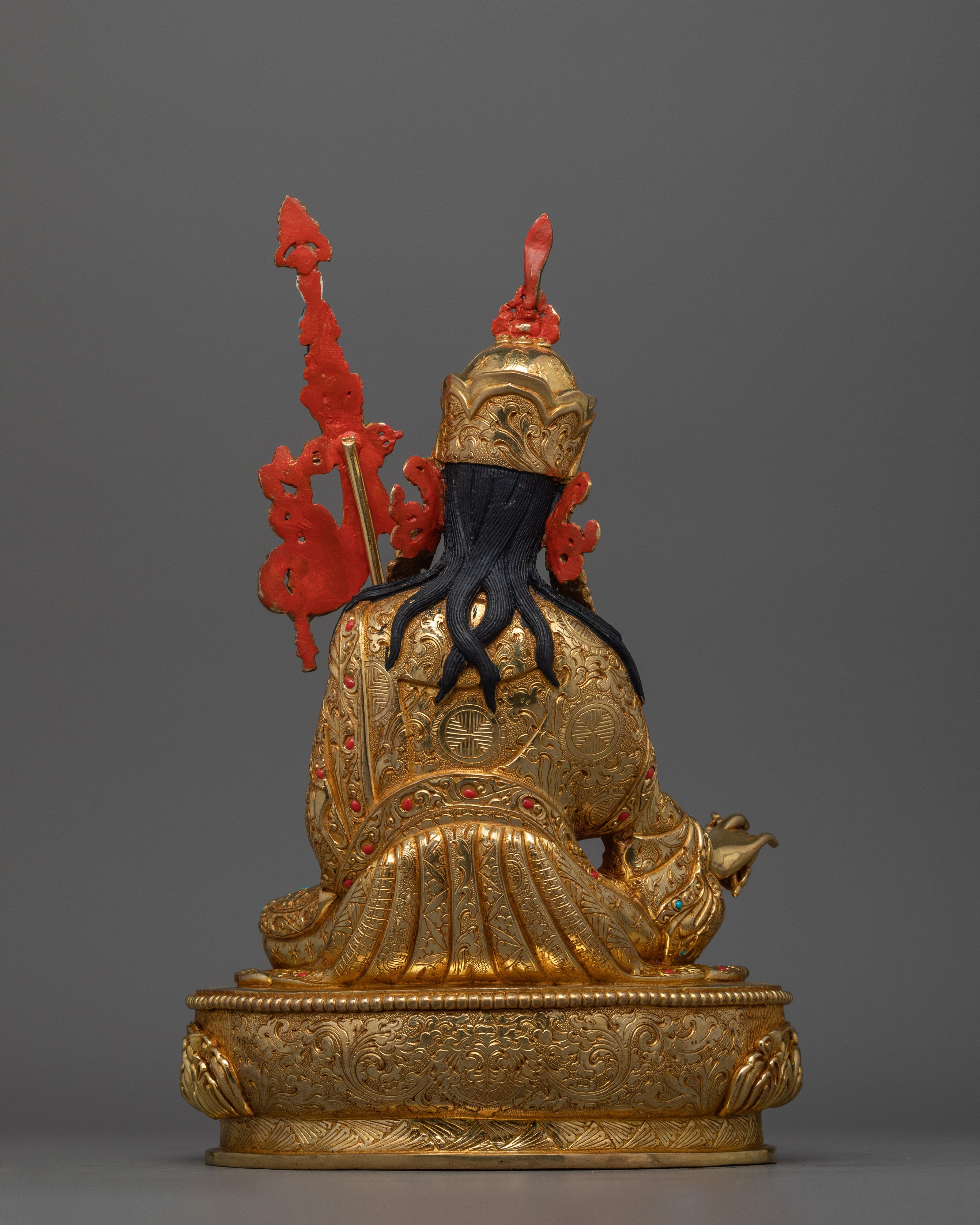 Guru Rinpoche Tibetan Tantric Master Sculpture | Symbol of Spiritual Power and Protection