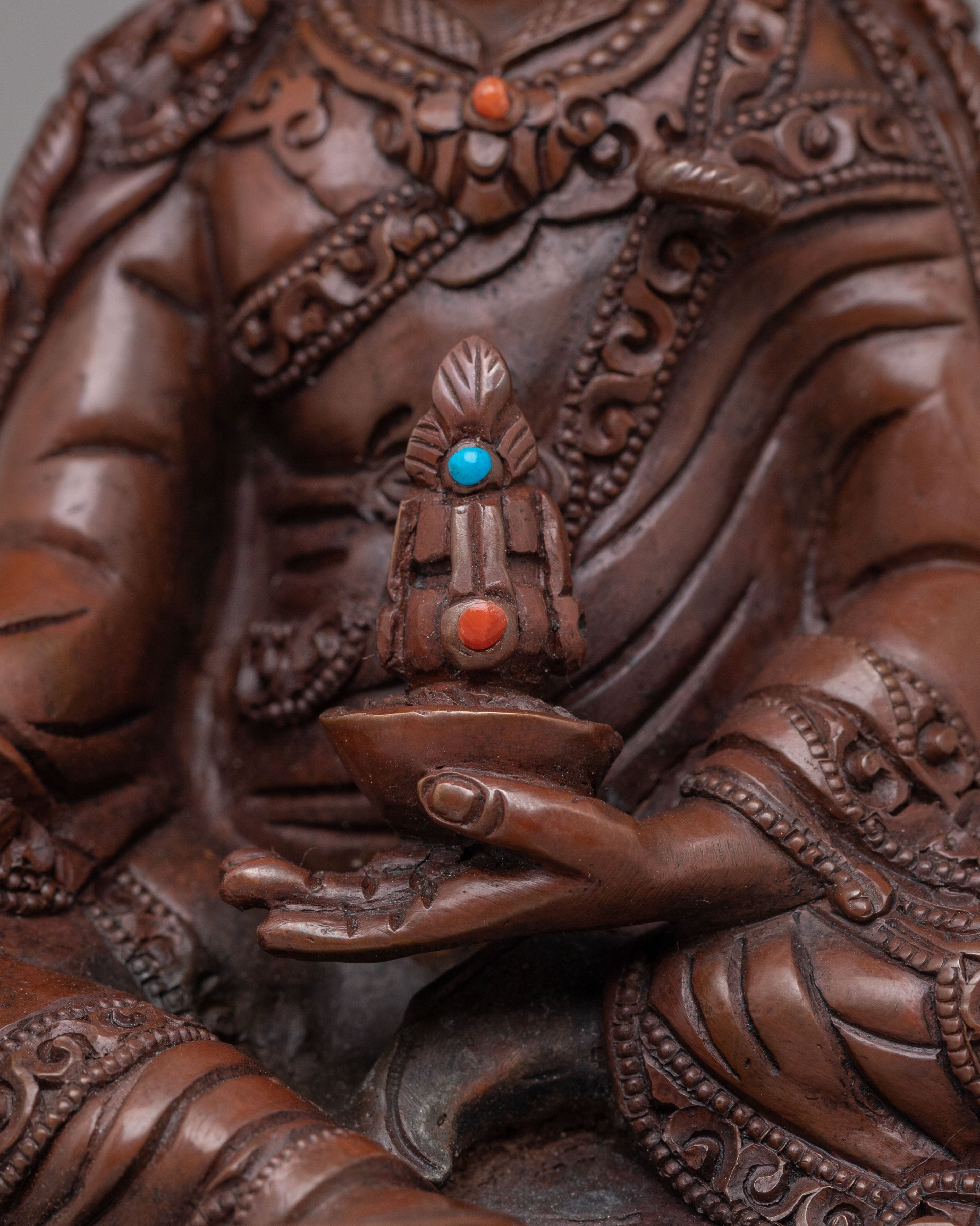 Tibetan Guru Rinpoche Statue | Buddhist Alter Decor