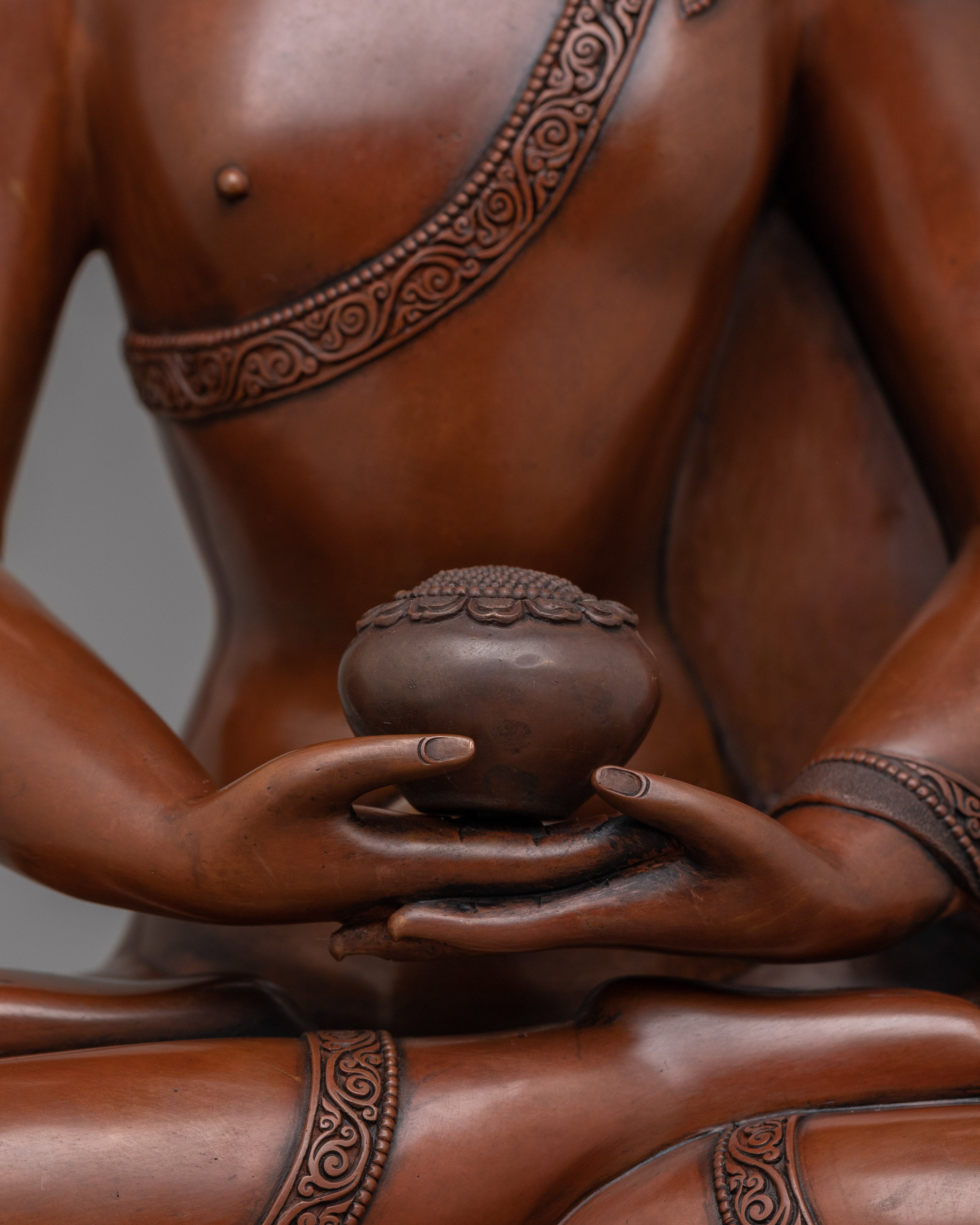 Amitabha Buddha Oxidized Copper Statue | Handcrafted Meditation Deity