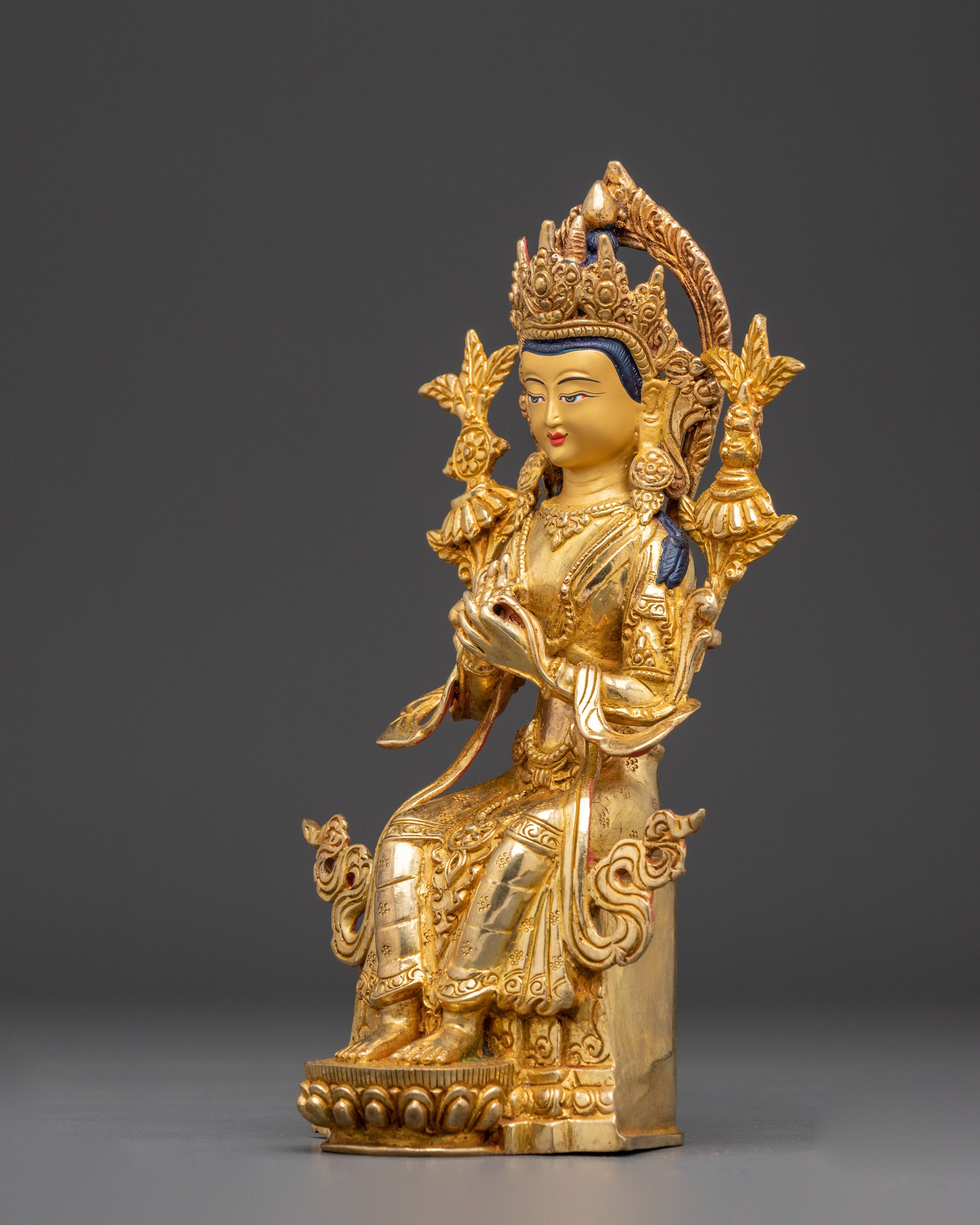 Handcrafted Maitreya Buddha Sculpture | Spiritual Decor for Altar or Meditation