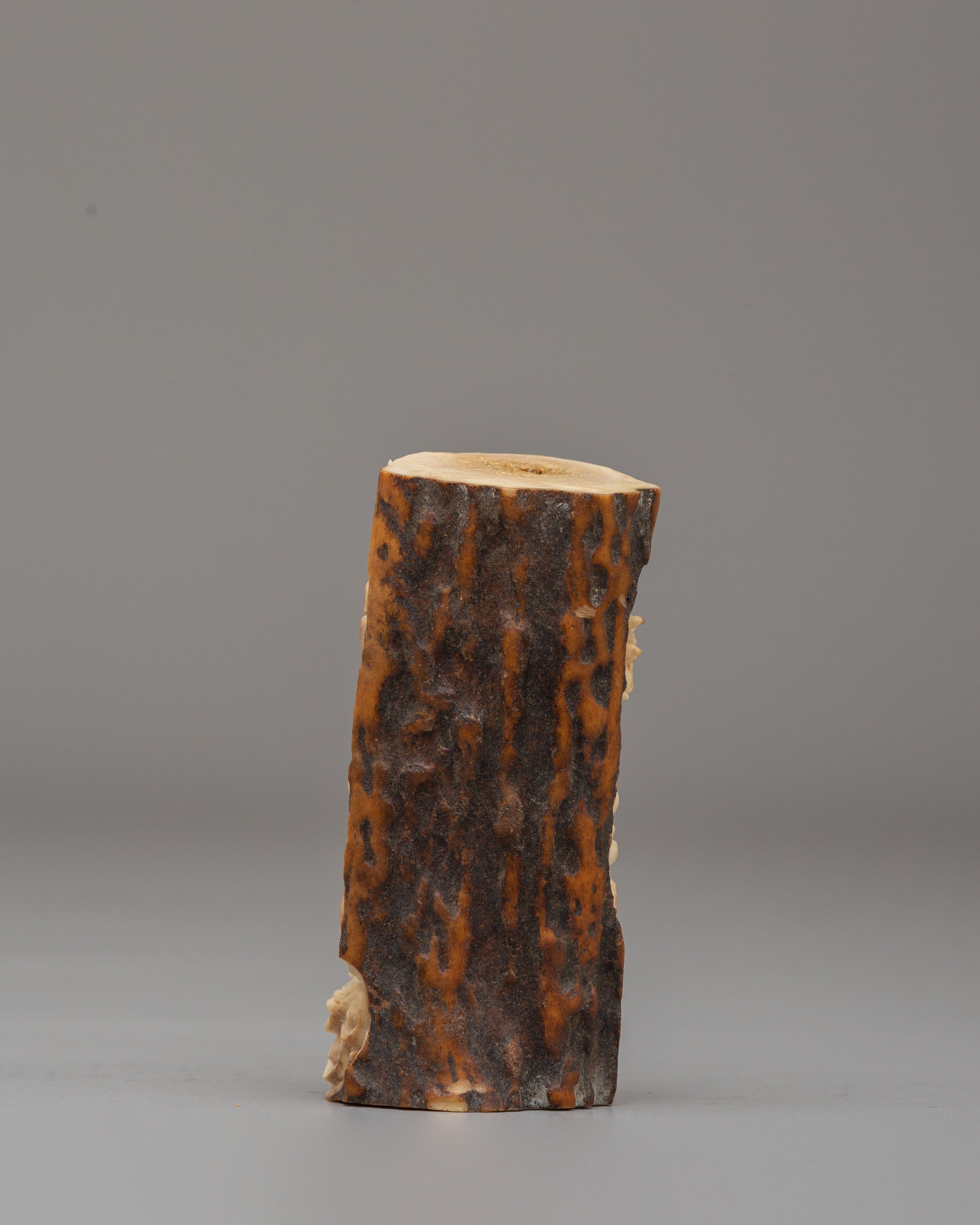 Handcrafted Vajrapaṇi Bone Sculpture | Tibetan Protector Deity Figurine