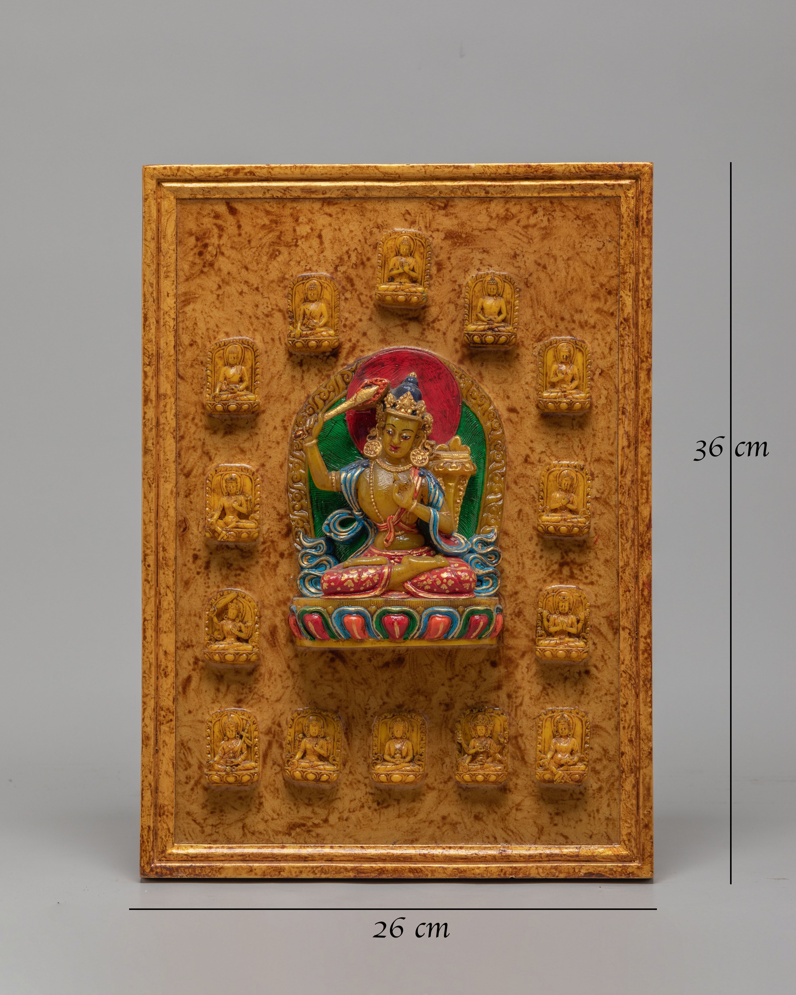 Sacred Wall Hanging Buddhist Deities | Stone Dust Epoxy Binding