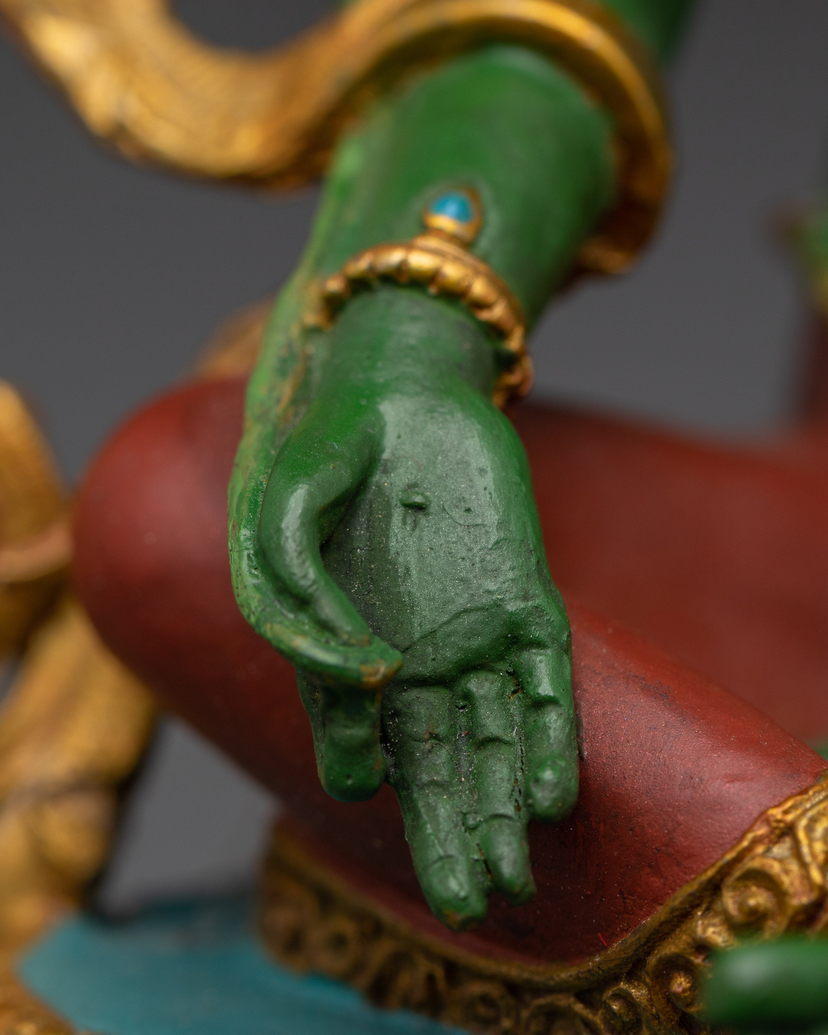 Traditional Green Tara Statue | Goddess of Compassion