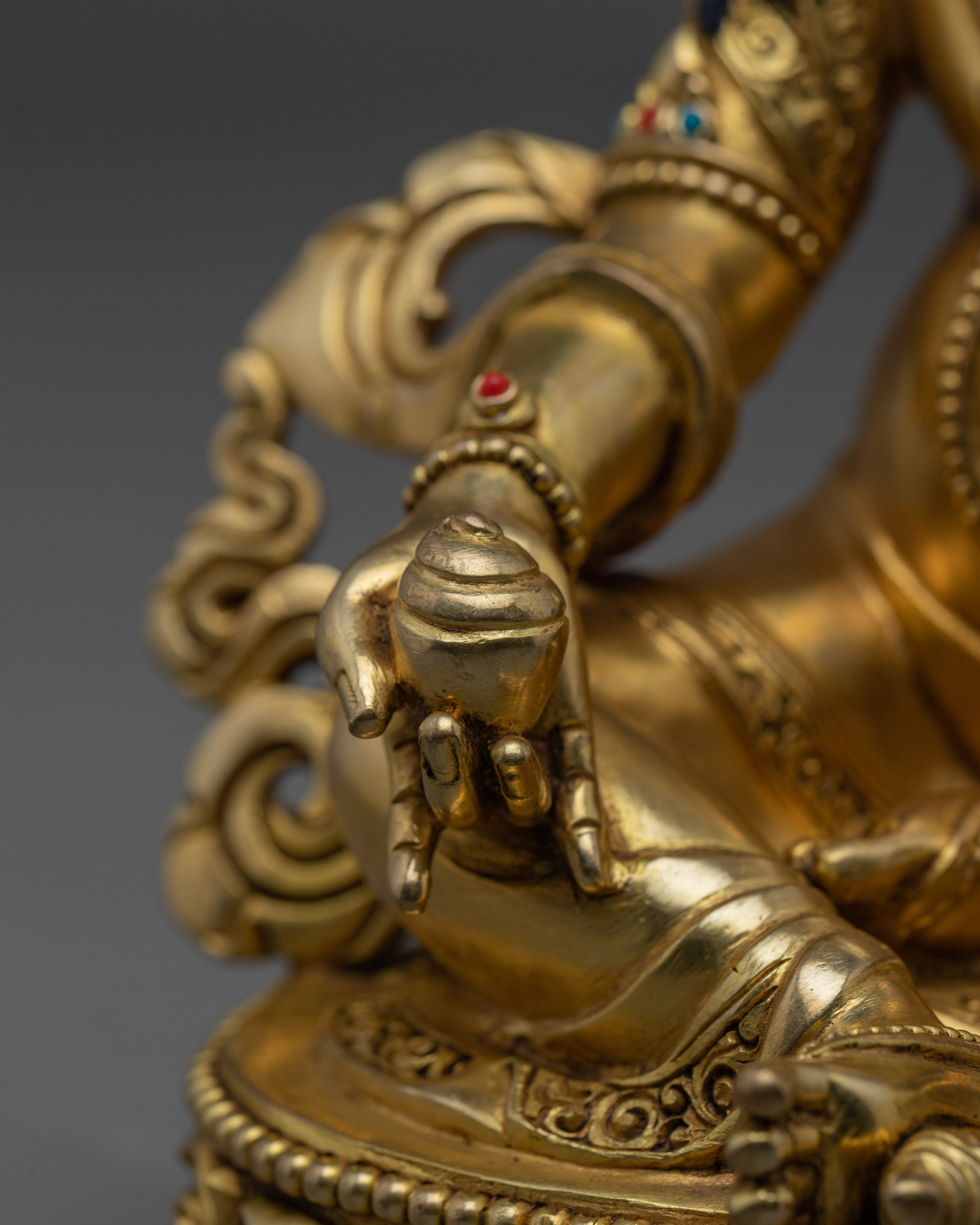 Dzambhala statue with a Copper Body | Buddha of Wealth and Prosperity