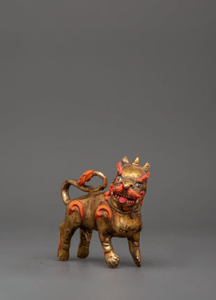 Handcrafted Pair of Tibetan Snow Lion Statues | Foo Dogs Crafts