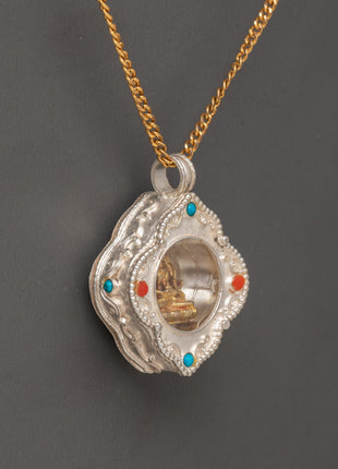 Handcrafted 98% Silver Jatukam Locket Pendant | Sacred Protection Talisman Jewelry