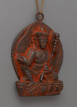 Sacred Buddhist Brass Guru Rinpoche Locket | Ideal for Spiritual Devotion and Mindfulness