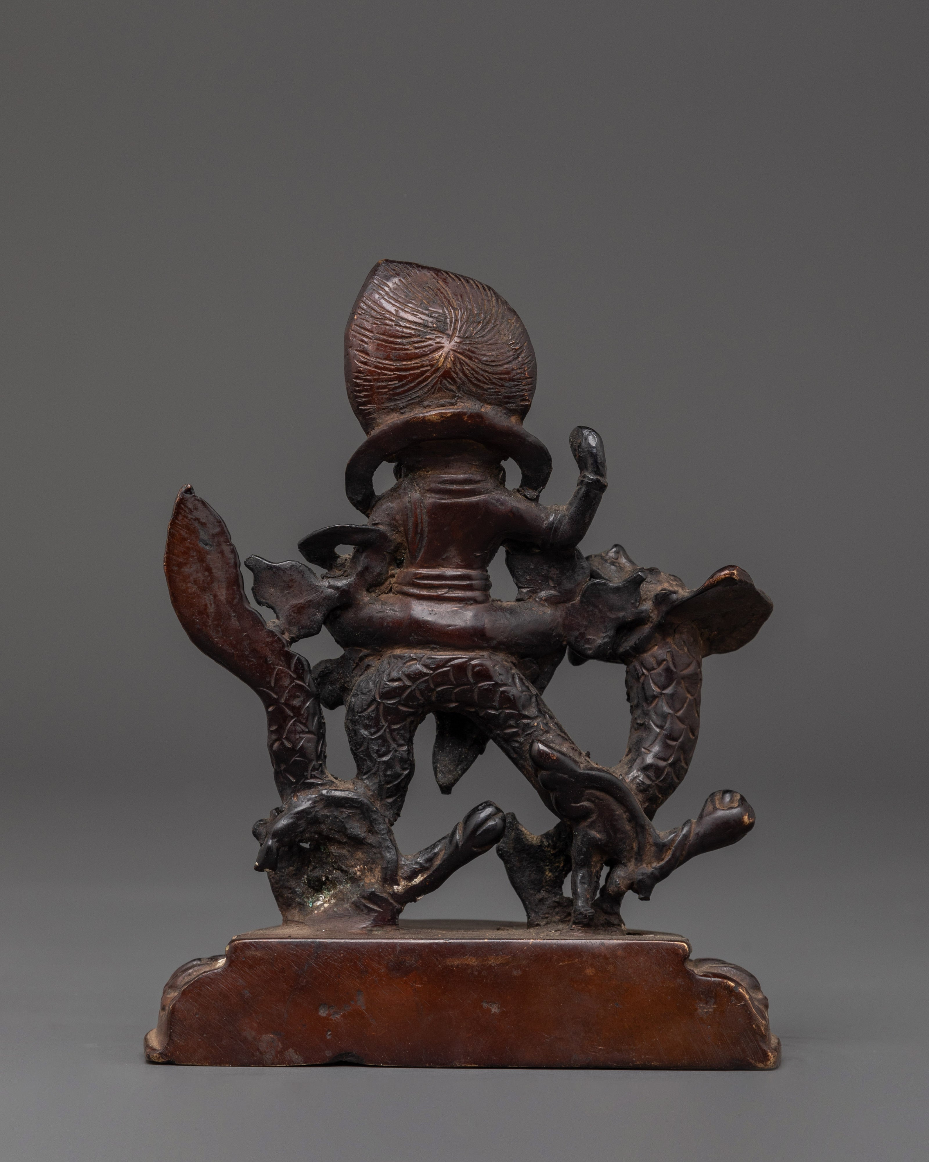 Oxidized Copper White Dzambhala Statue | Wealth and Abundance