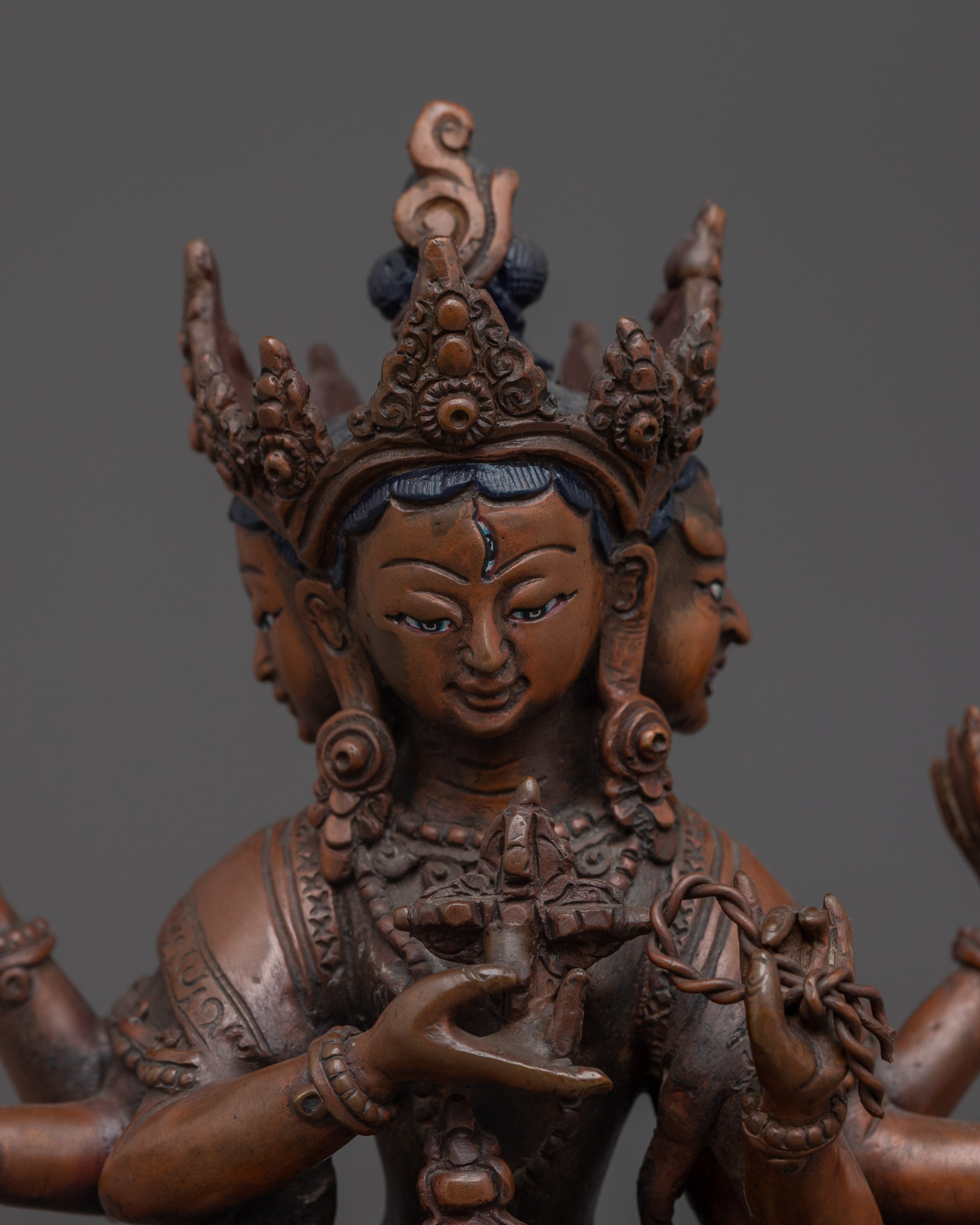 Oxidized Copper Namgyalma Statue | Symbol of Longevity and Prosperity