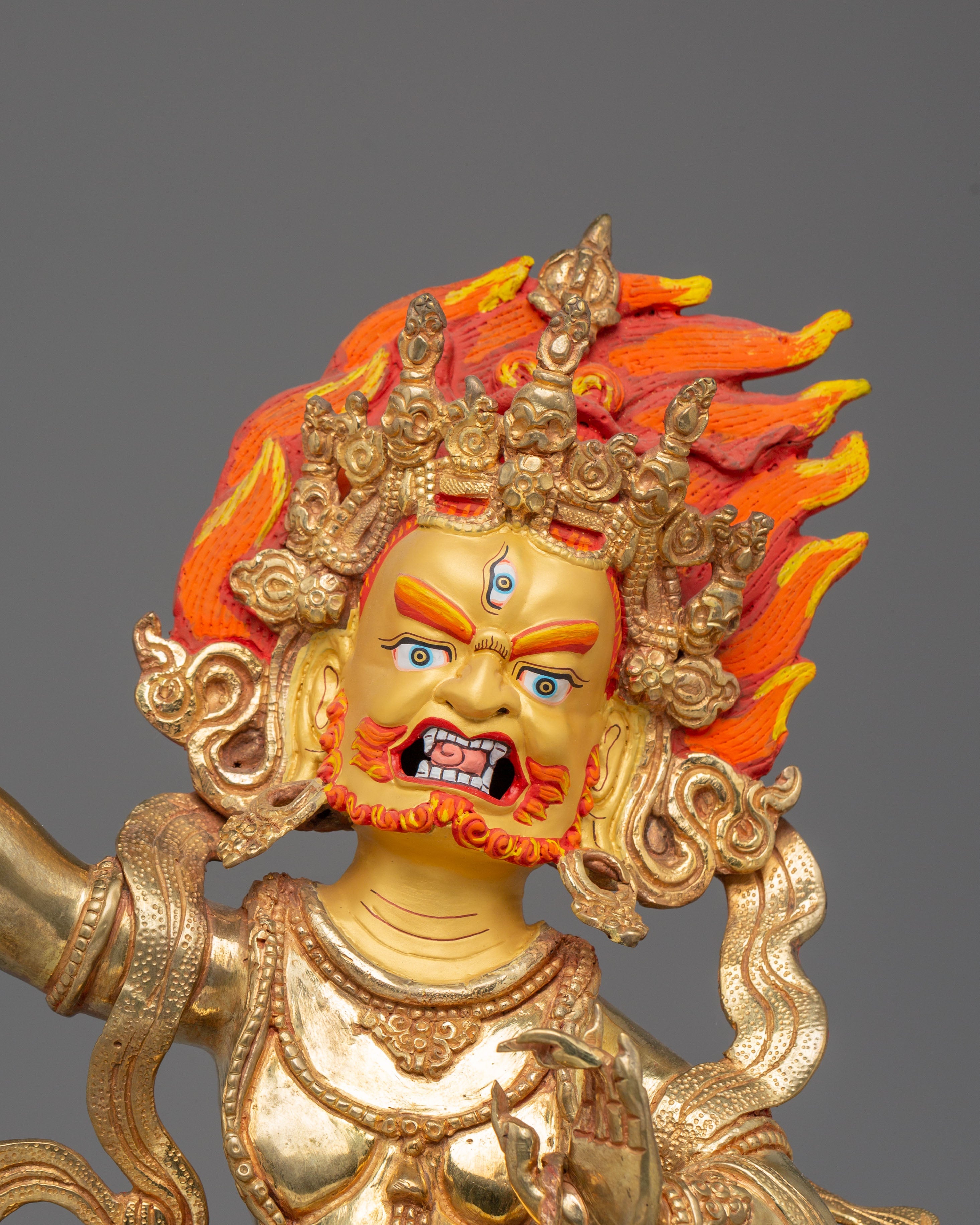 Vajrapani Handcrafted Sculpture | The Protector and Guide of Gautama Buddha