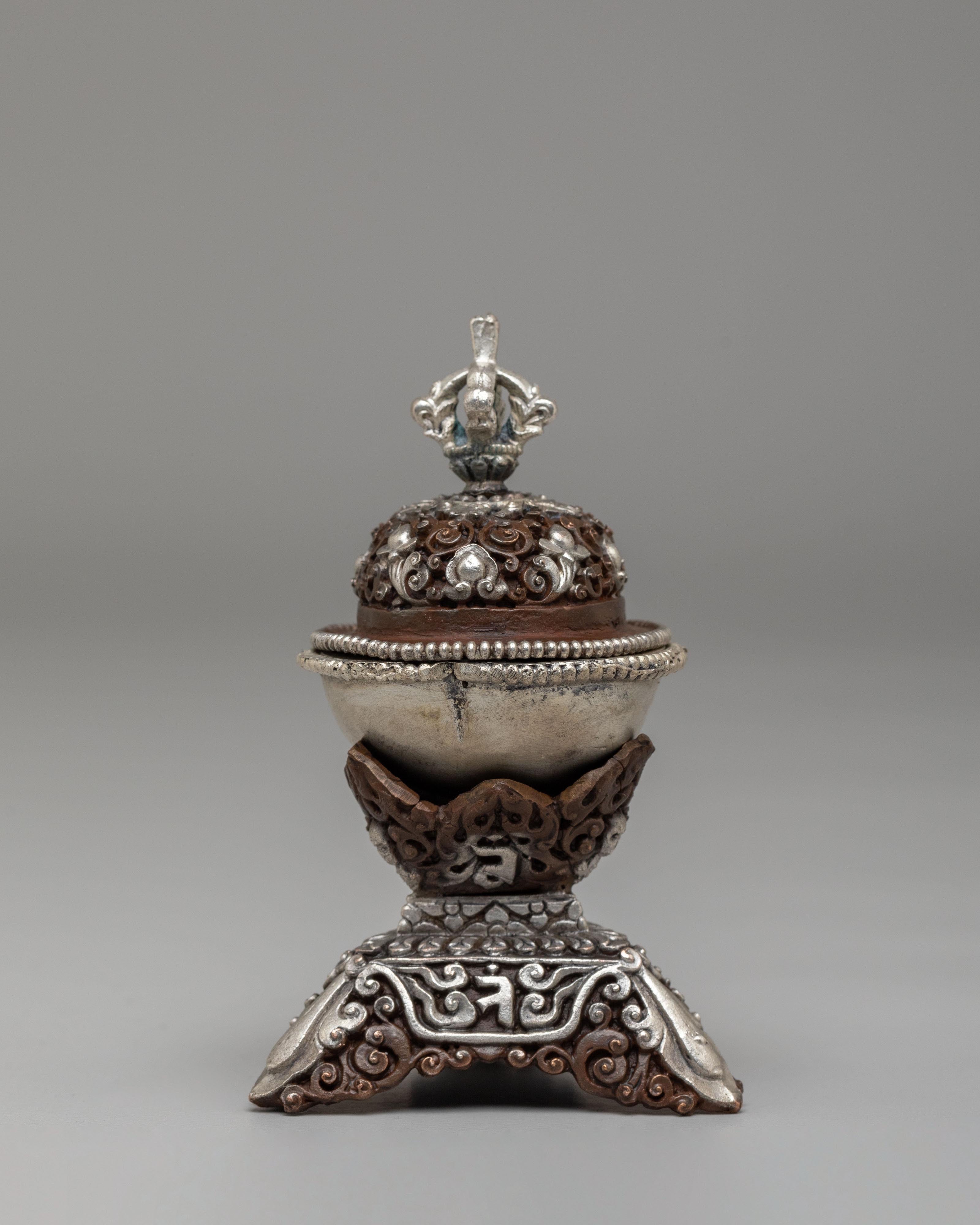 Tantric Buddhist Kapala | Vajrayana Altar Kapala Bowl