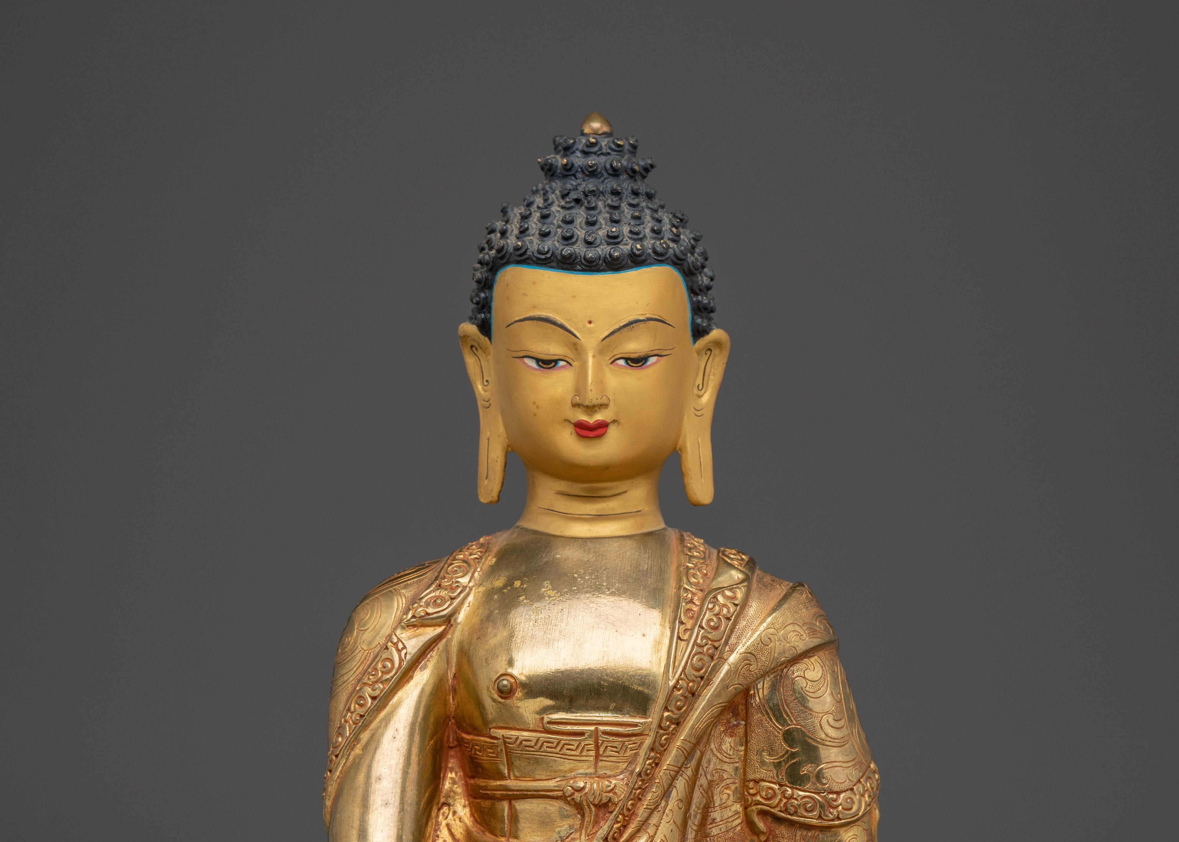 Handcrafted Shakyamuni buddha Spiritual Decor | Tibetan Art