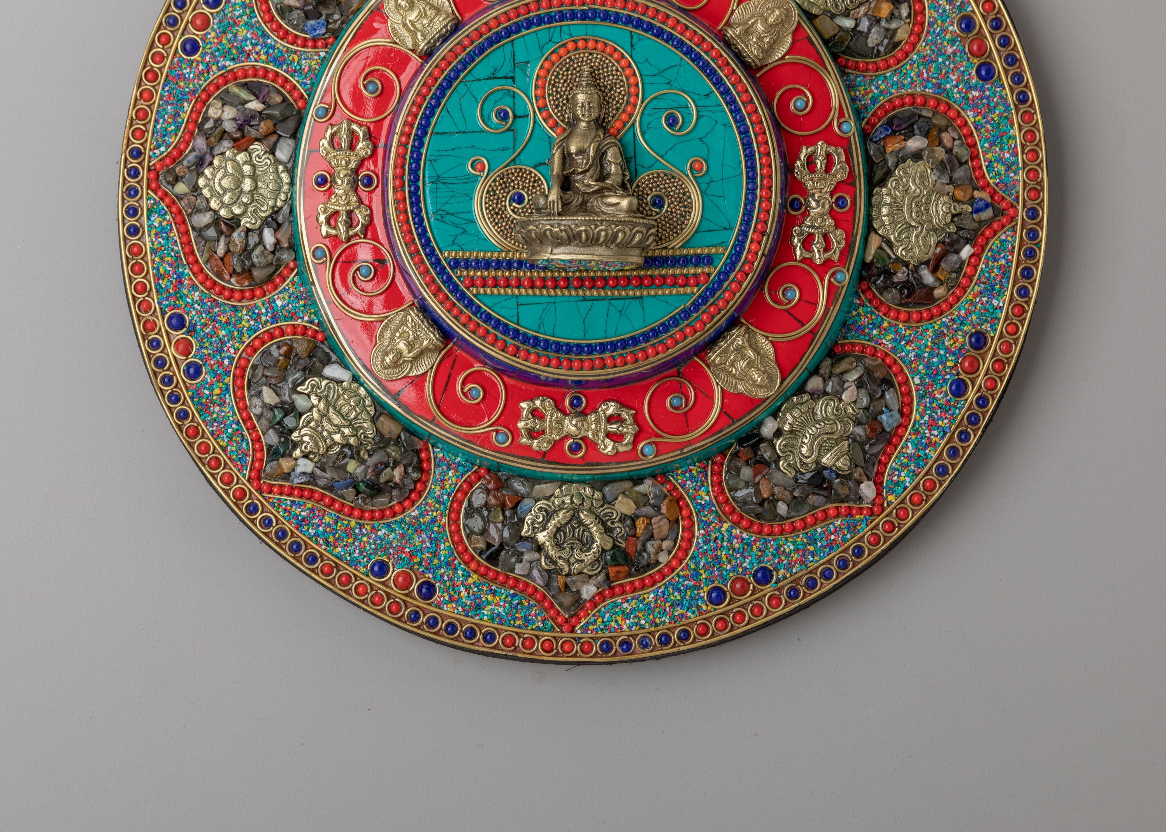 Tibetan Shakyamuni Buddha Wall Art | Traditional Tibetan Artwork for Spiritual Home Decor