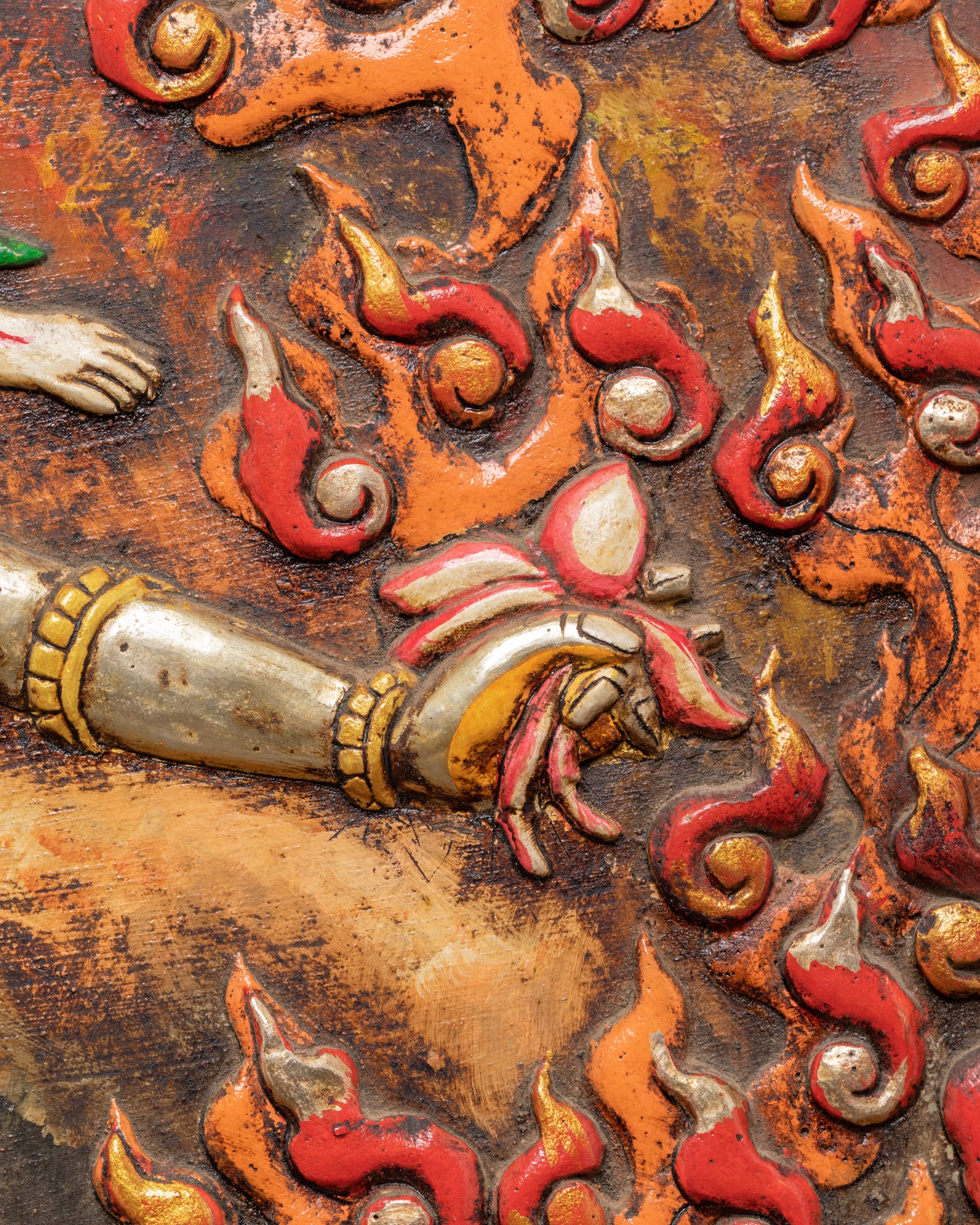 Ekajati Wooden Crafted Wall Hanging | Tibetan Buddhist Wall Art