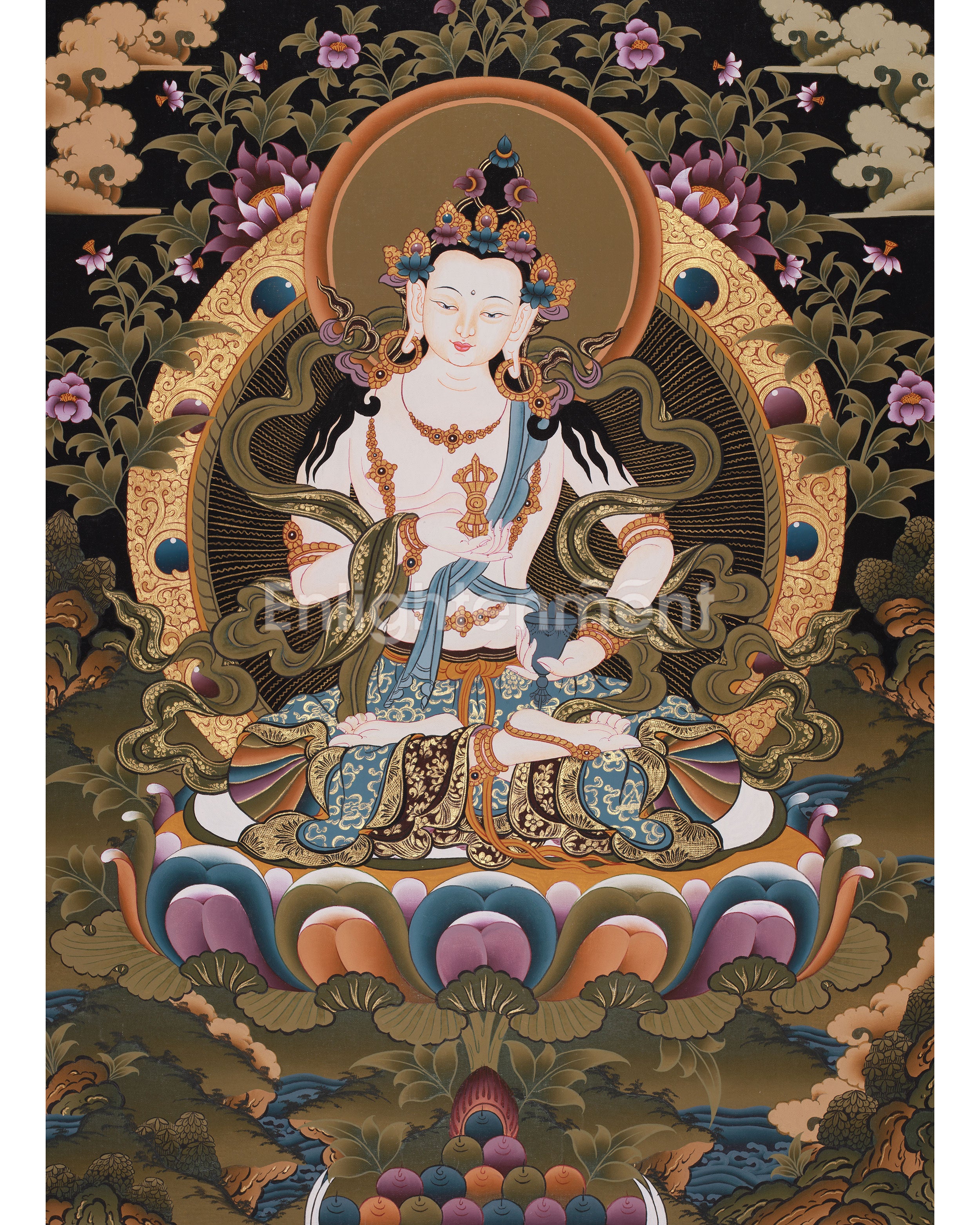 Vajrasattva Thangka Painting | Tibetan Buddhist Artwork