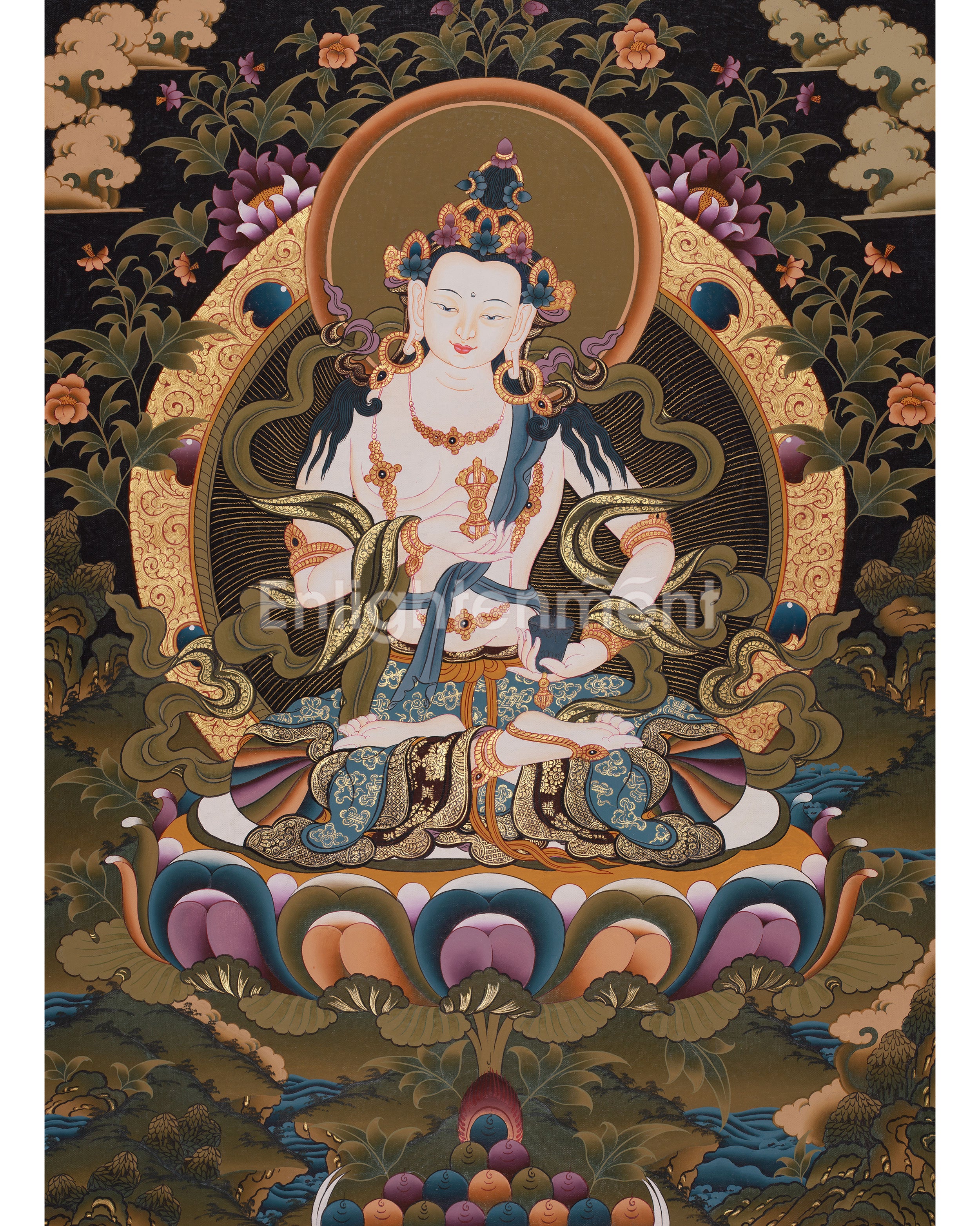 Vajrasattva Thangka Painting | Tibetan Buddhist Artwork