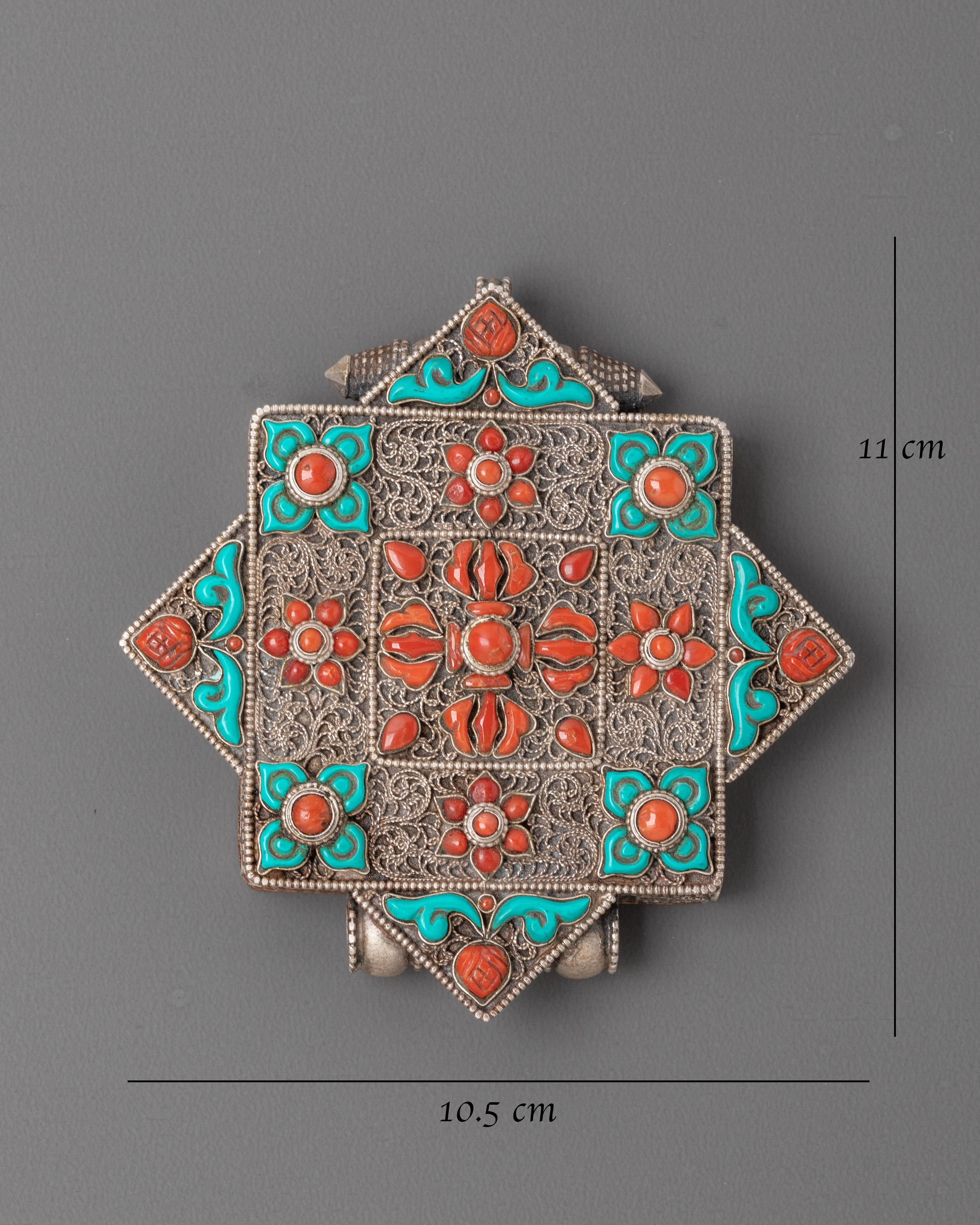 Tibetan Bishwo Vajra Ghau Box Locket | Traditional Amulet for Spiritual Protection
