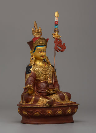 Tibetan Master Padmasambhava Statue | Sculpture for Spiritual Shrine & Altars