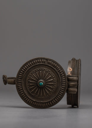 Exquisite Tibetan Ghau Prayer Box  | Traditional Buddhist Amulet for Prayers and Blessings