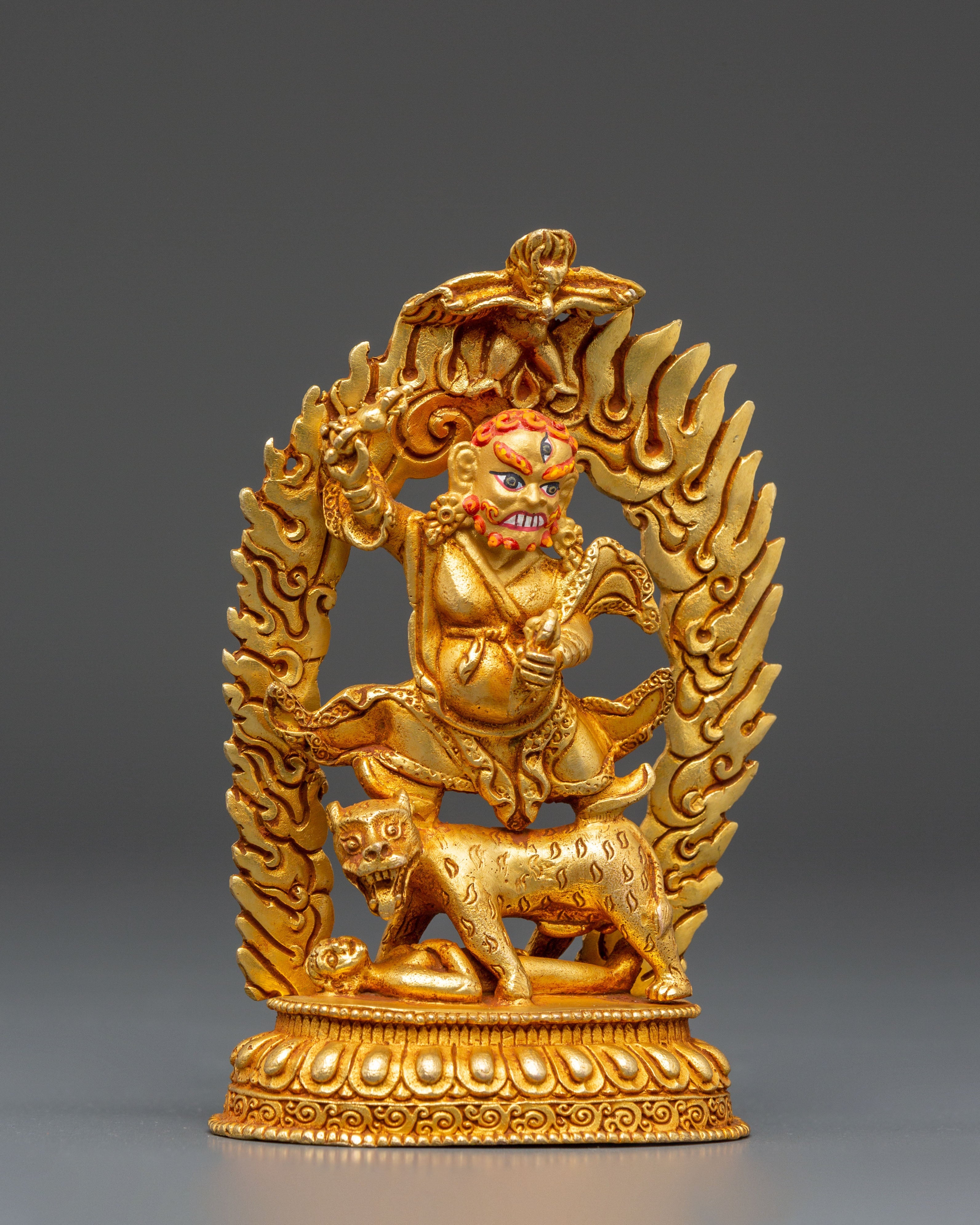 Golden Dorje Drolo Statue | Fierce Protector of the Dharma