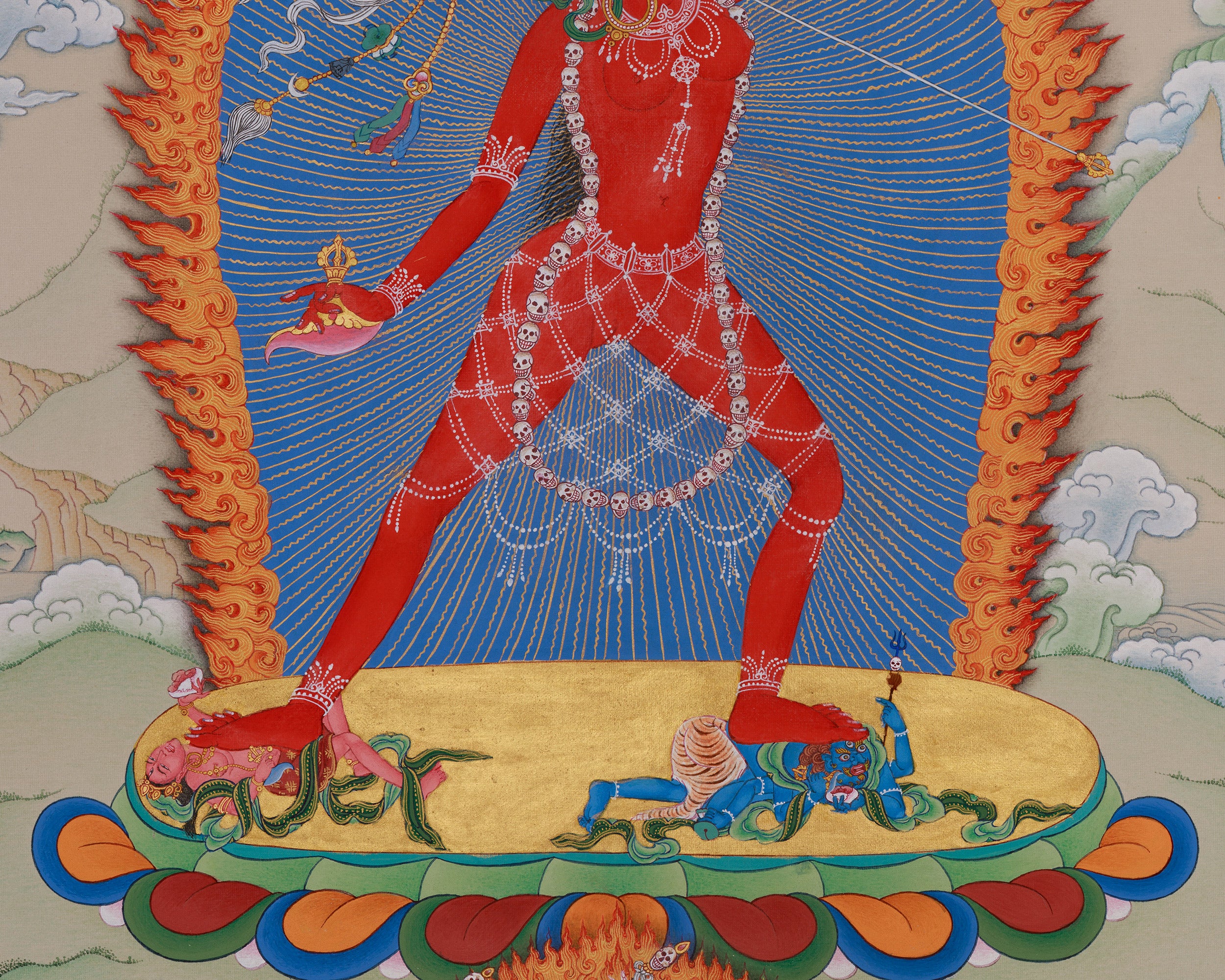 Tantric Dakini Vajrayogini Thangka | Wrathful Enlightened Goddess