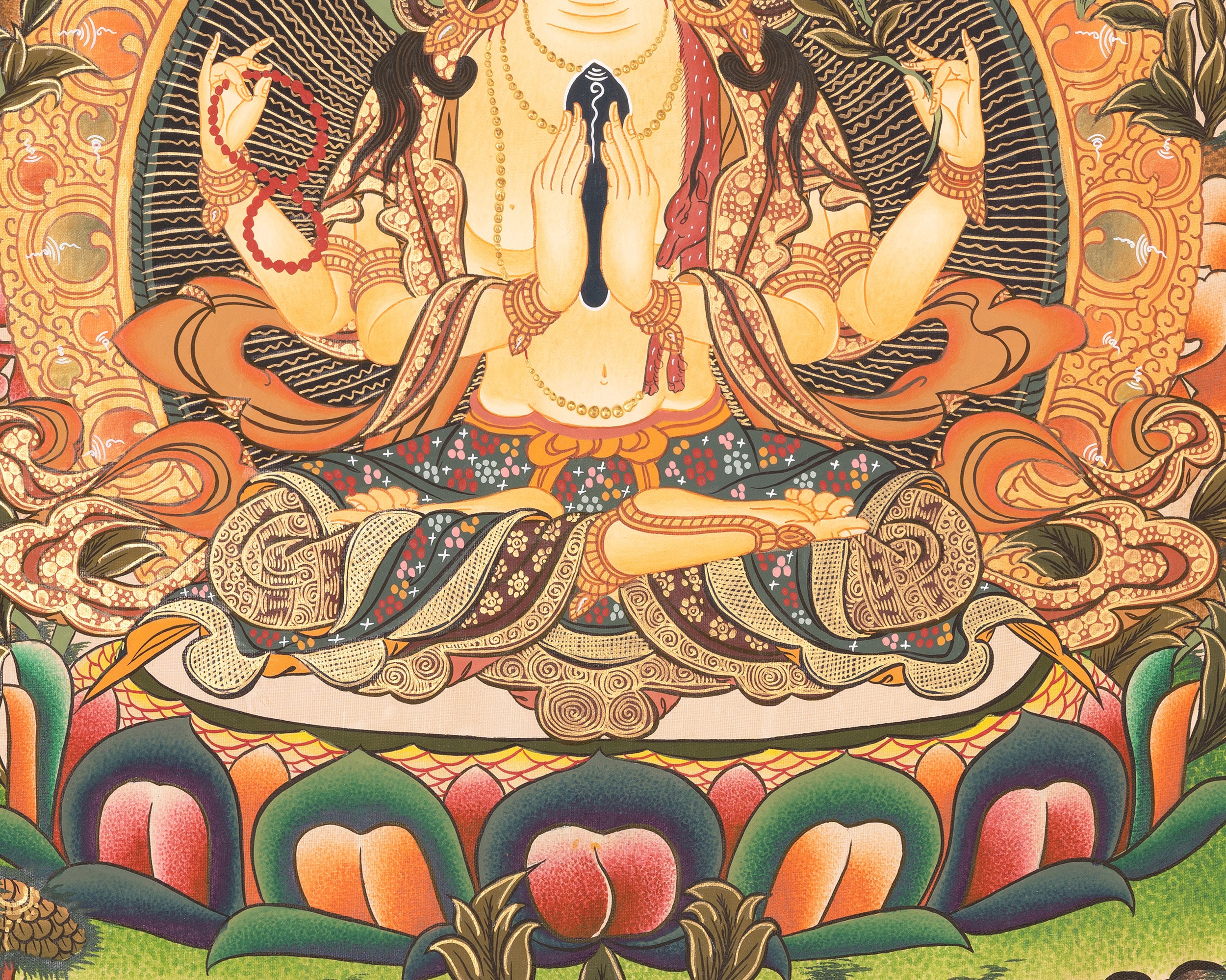 4 Arm Chenrezig Bodhisattva | Compassion Deity Art