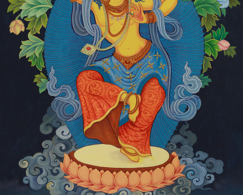 Buddha to Be, Manjushri Thangka | Enlightenment and Wisdom