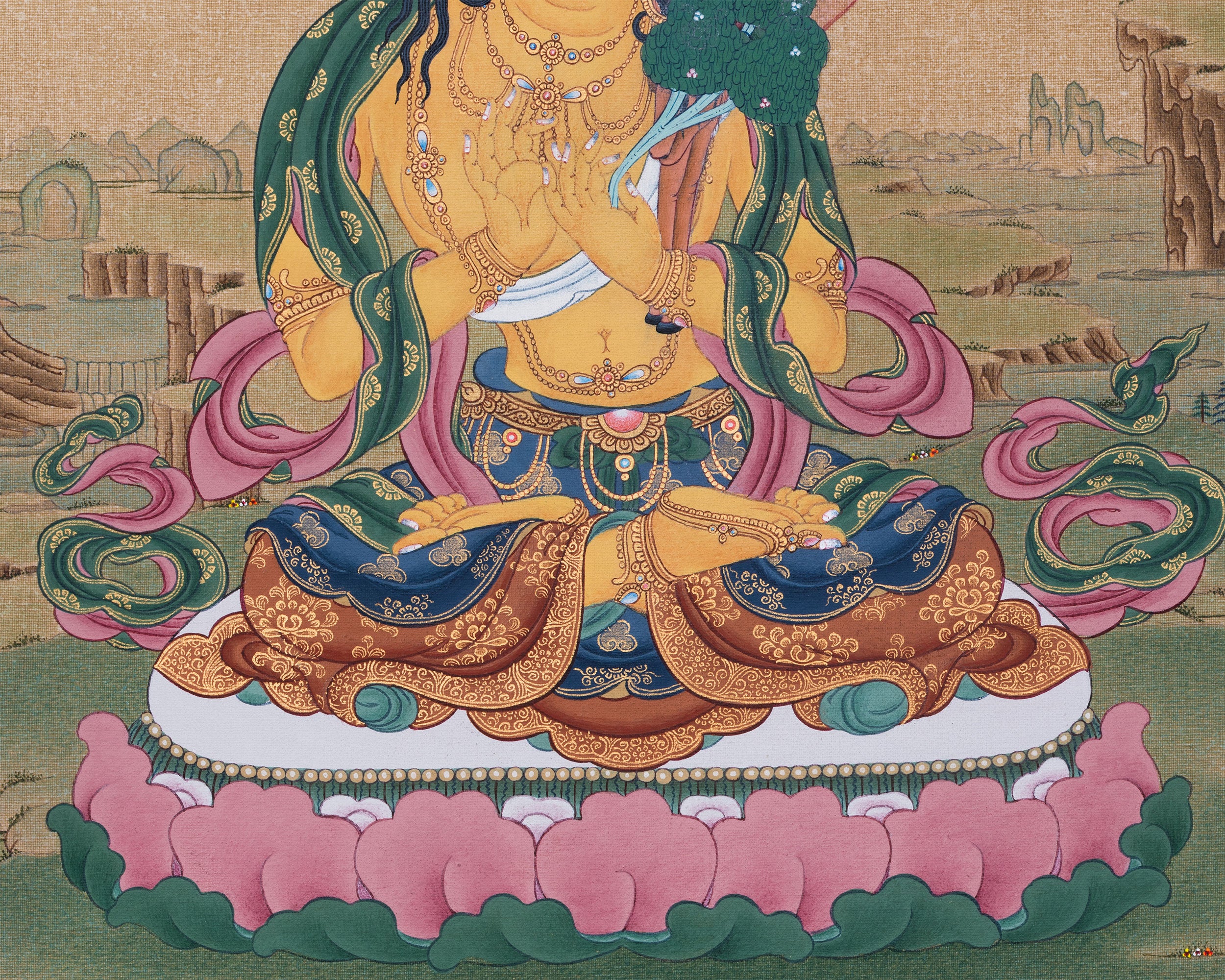Maitreya Buddha Thangka Print | Wisdom and Universal Love