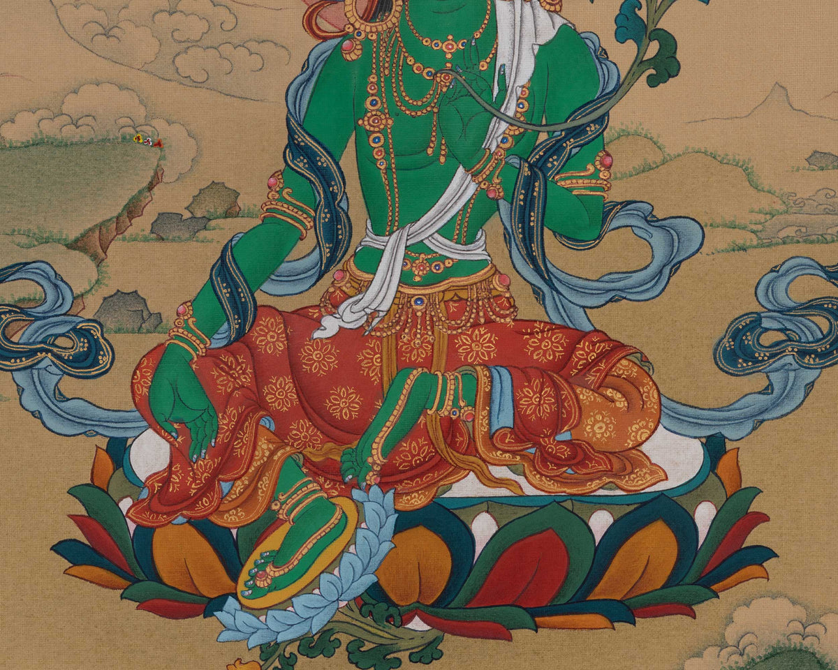 Green Tara Liberator Deity | The Swift Savioress | Represents Compassion and Protection