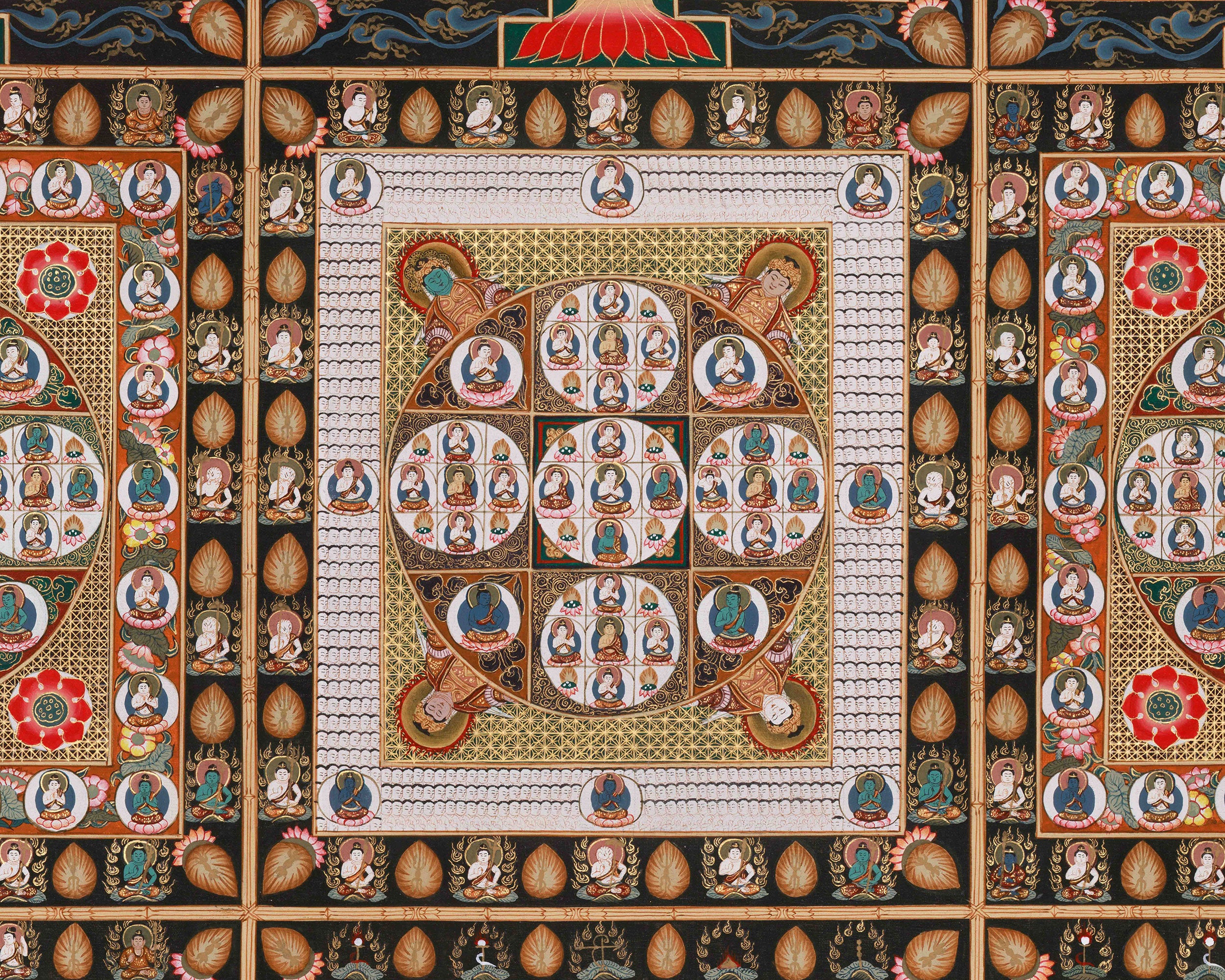 Ryokyi Mandala Artwork | Hand Painted Buddhist Two Realms Mandala