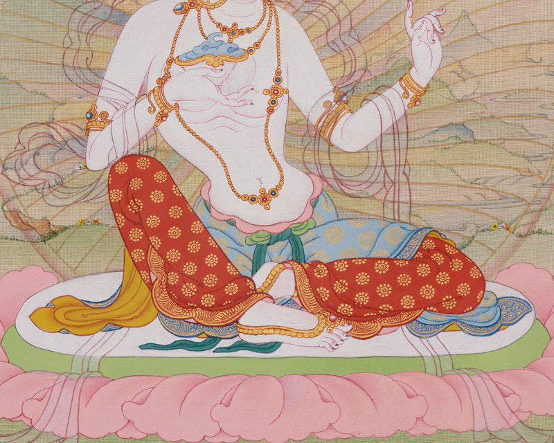 Sukha Siddhi Thangka | The Female Siddha of Wisdom & Blessings | Tantric Buddhist Painting