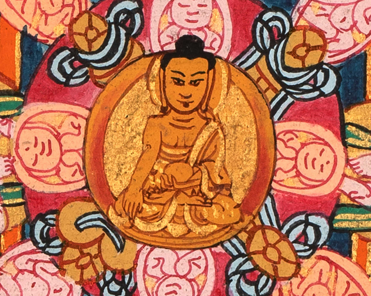 Tibetan Buddha Mandala  | Spiritual Mandala Wall Art