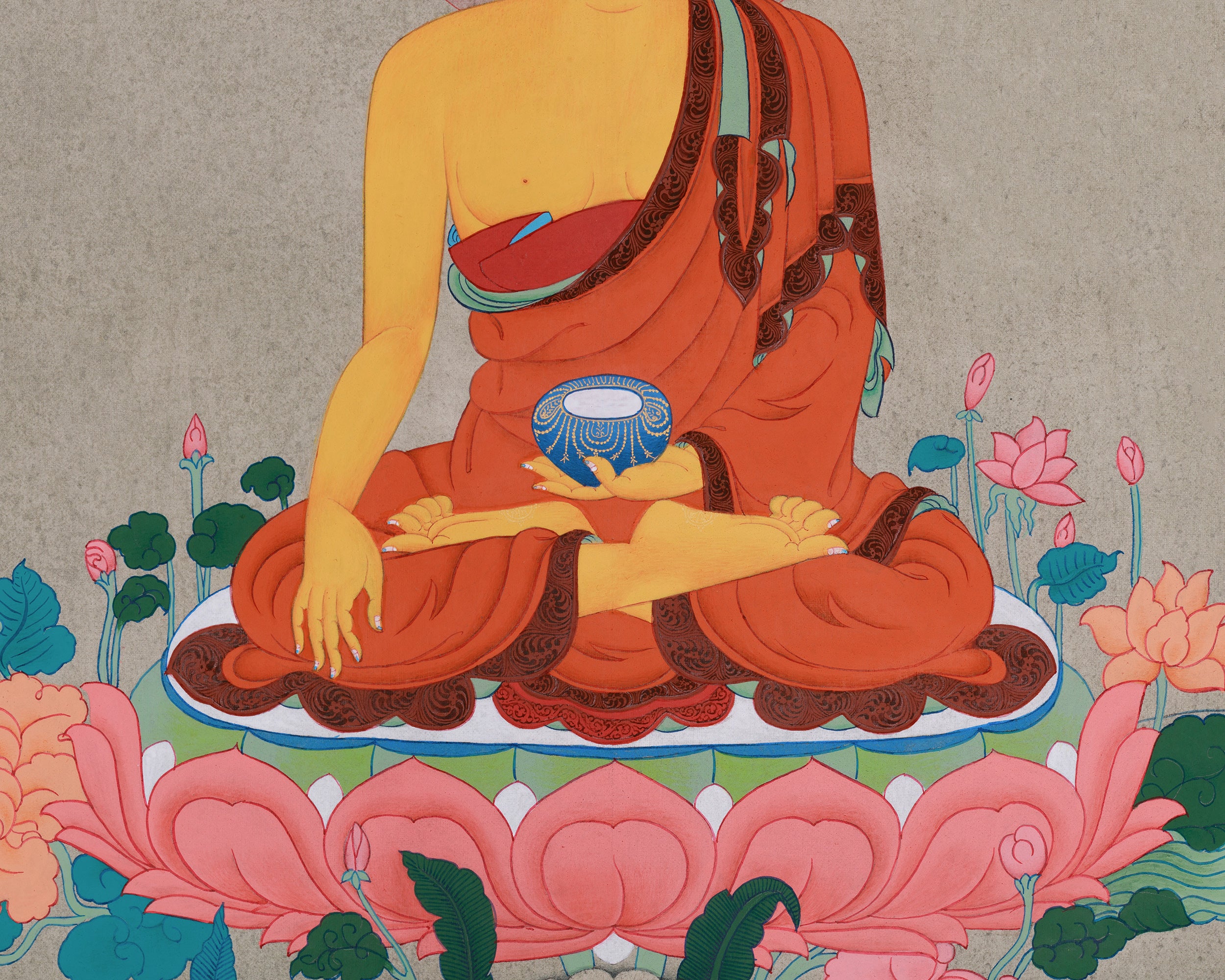 Tibetan Shakyamuni Thangka | The Historical Buddha’s Enlightenment