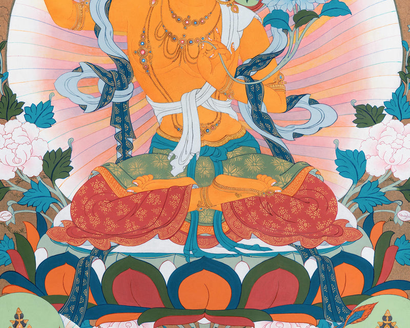 Five Forms of Manjushri Thangka | Bodhisattva of Wisdom and Knowledge