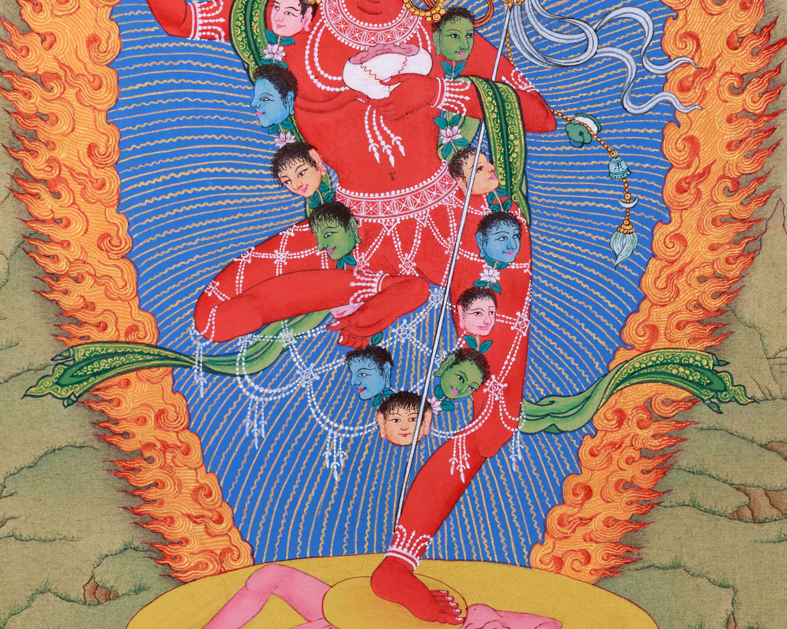 Small Vajrabarahi, Wrathful Vajrayogini Thangka