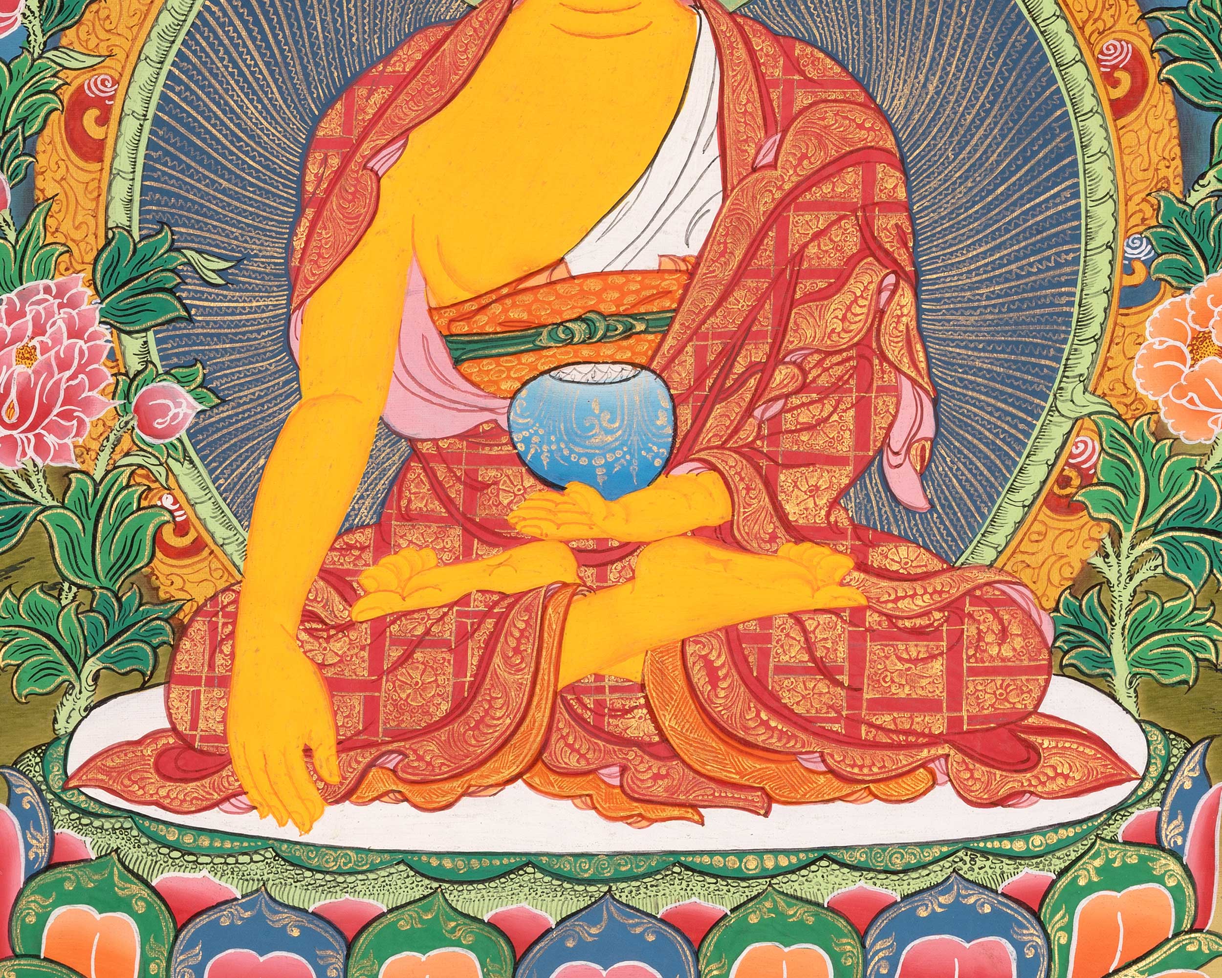 Shakyamuni Buddha Thangka | Buddhist Traditional Paint | Wall Decors