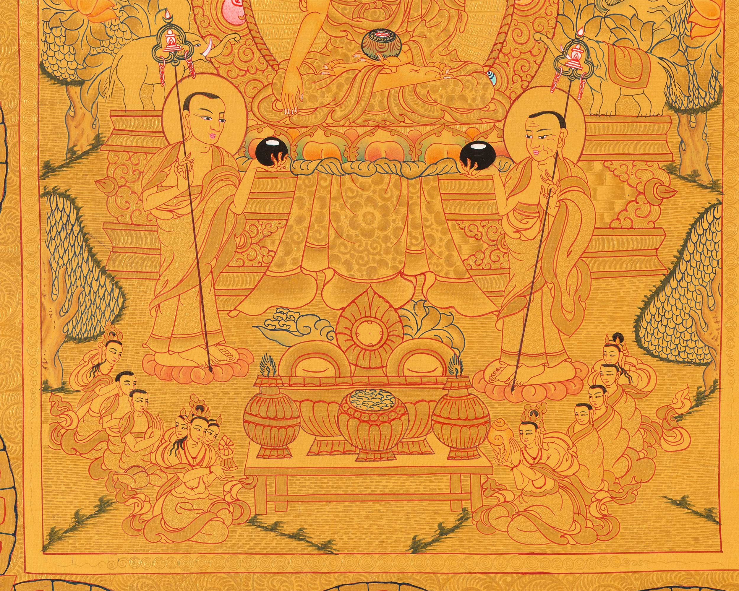 Original Hand-Painted Buddha Life Story | Spiritual Journey Artwork