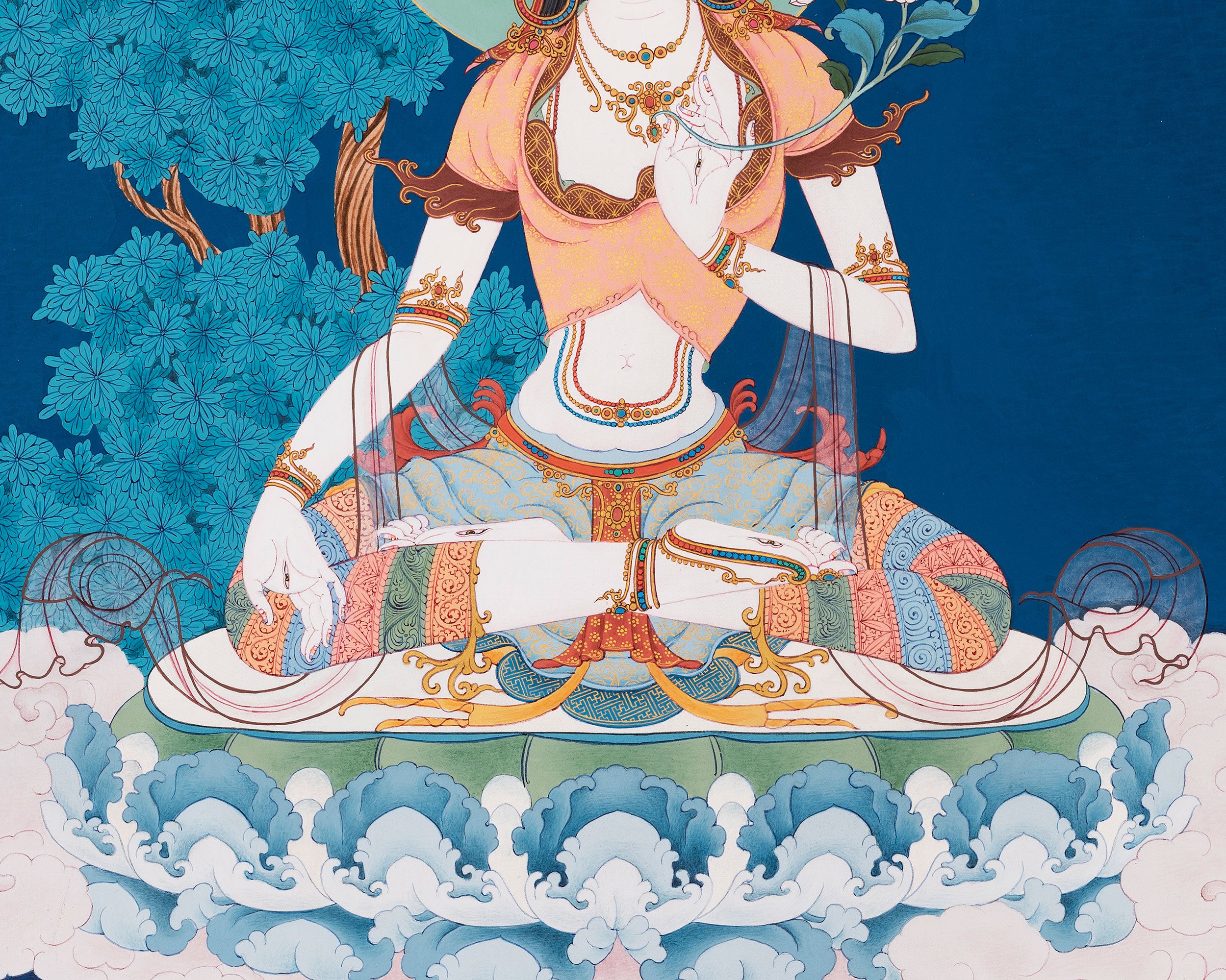 Healing Deity White Tara Print | High-Quality Goddess Tara Canvas Print