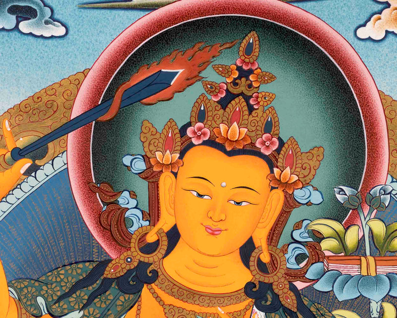 Manjushree Thangka Art | Handpainted Religious Buddhist Art