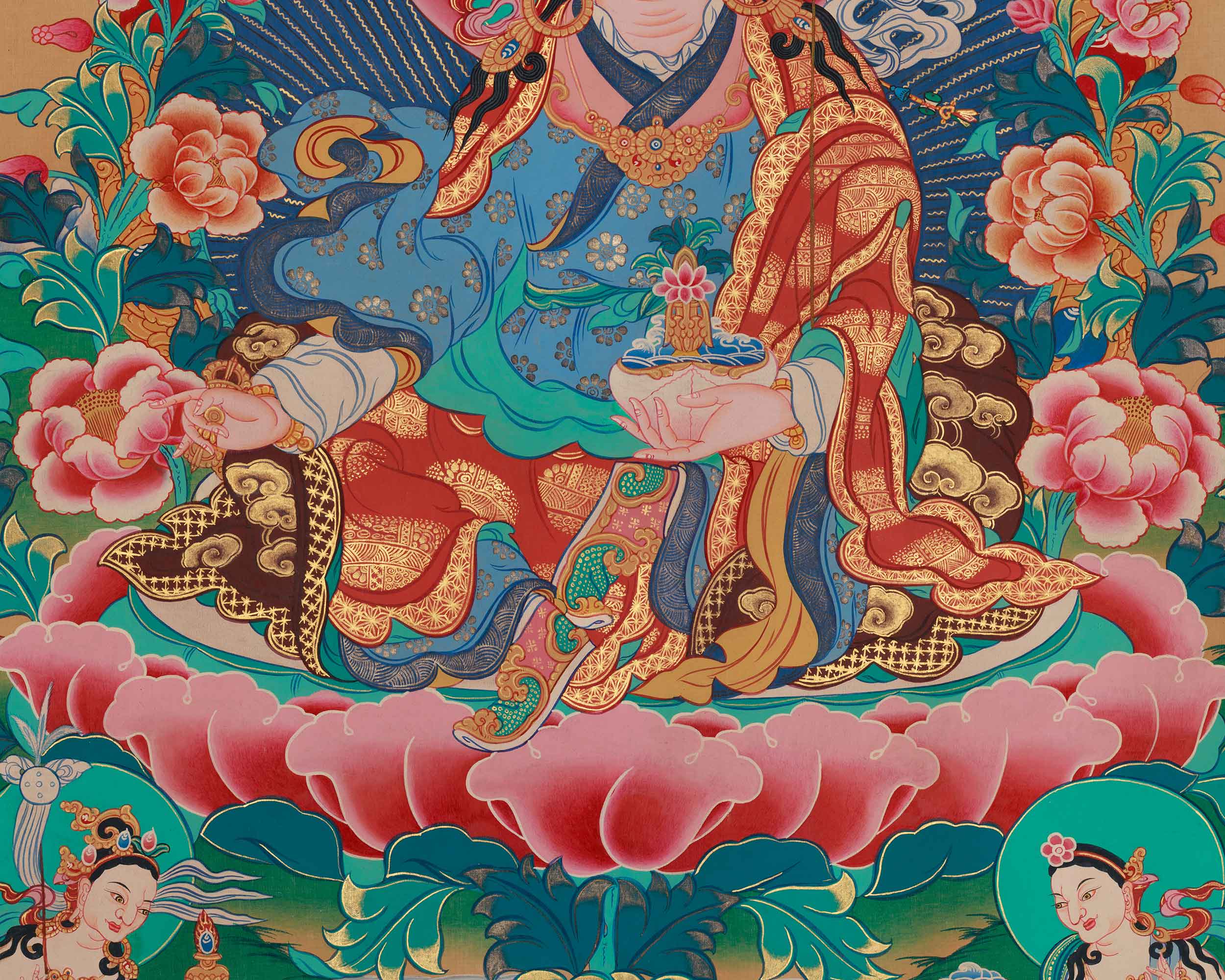 Spiritual Thangka Of Guru Rinpoche | Guru Padmasambhava