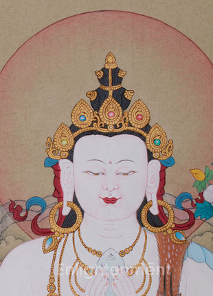 Avalokitesvara | Compassion Bodhisattva Thangka | 24K Gold