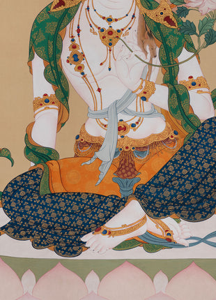 Grand Two-Armed Chenrezig Thangka | Enlightened Compassion | Karma Gadri Artistry