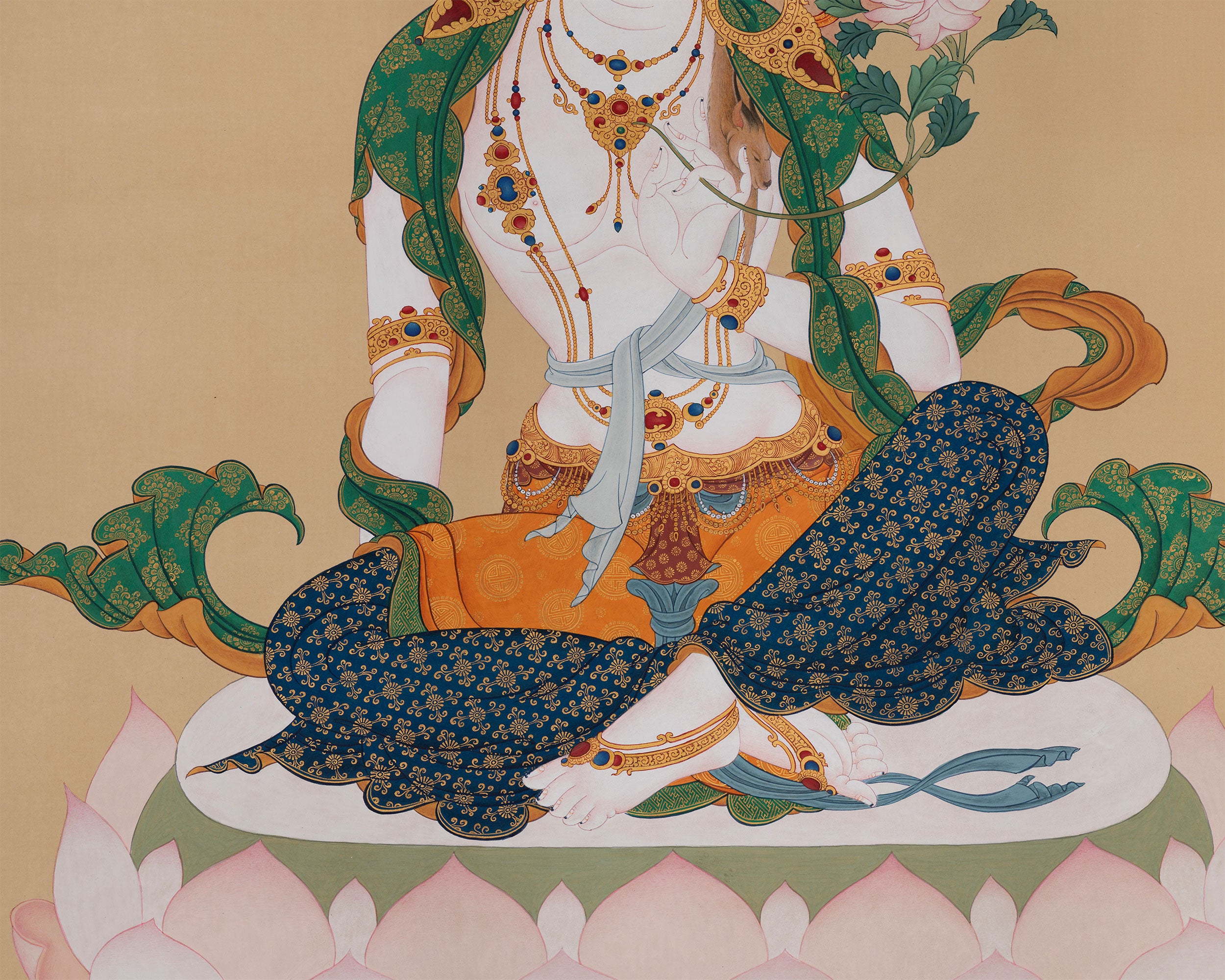 Grand Two-Armed Chenrezig Thangka | Enlightened Compassion | Karma Gadri Artistry