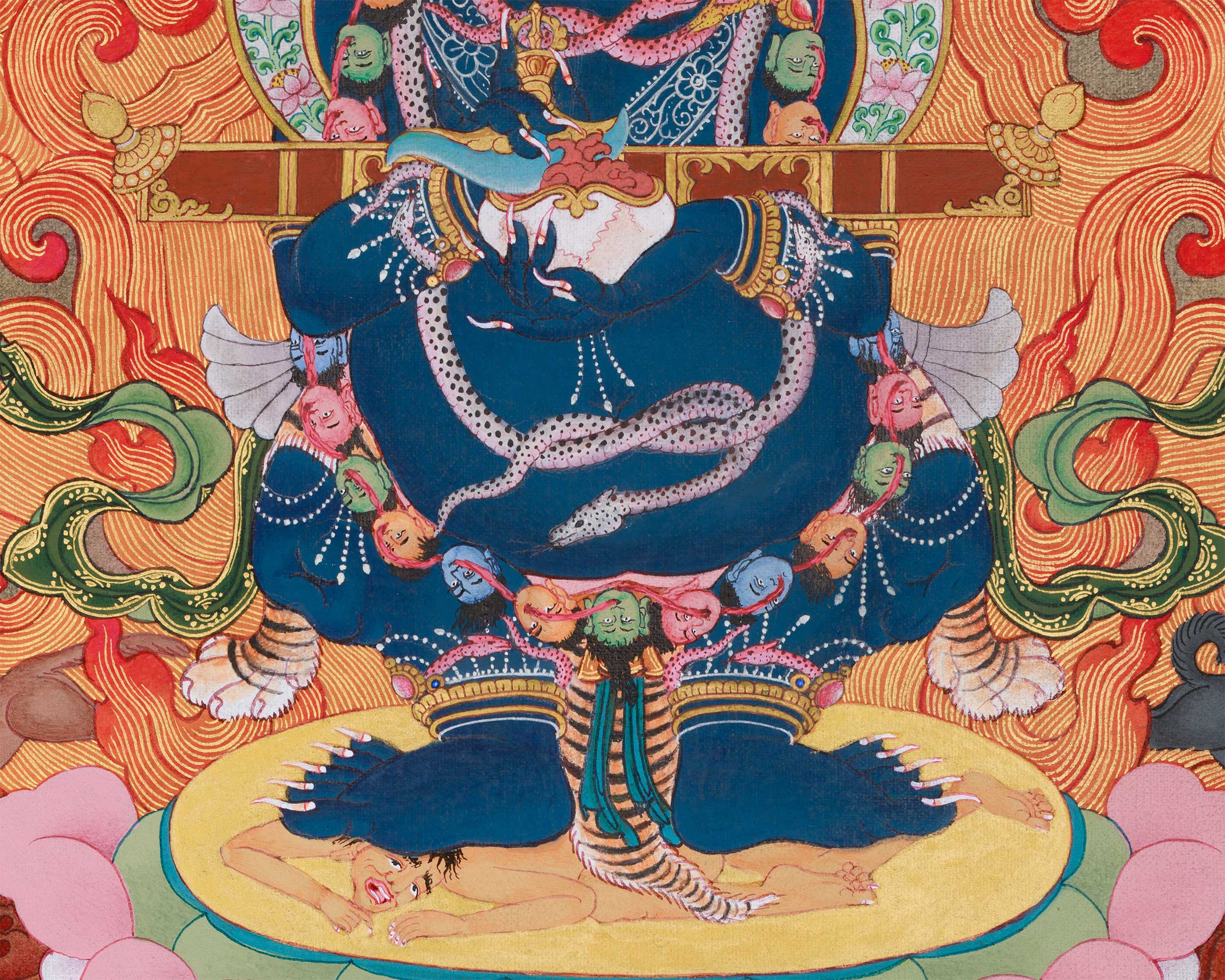 Sakya Mahakala Painting | The Powerful Protector of the Sakya Tradition