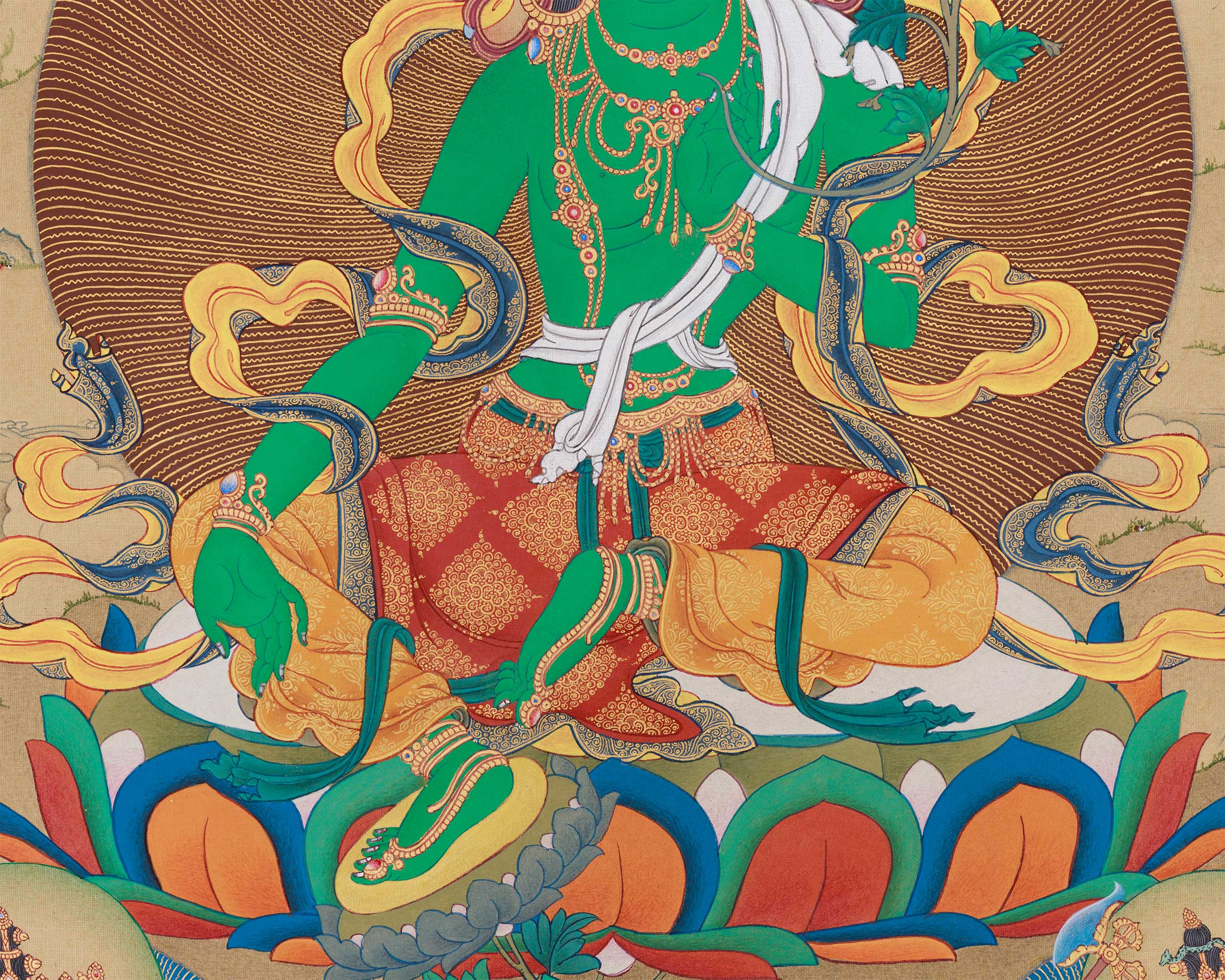 Himalayan Buddhist Goddess Green Tara | A Symbol of Swift Protection and Liberation