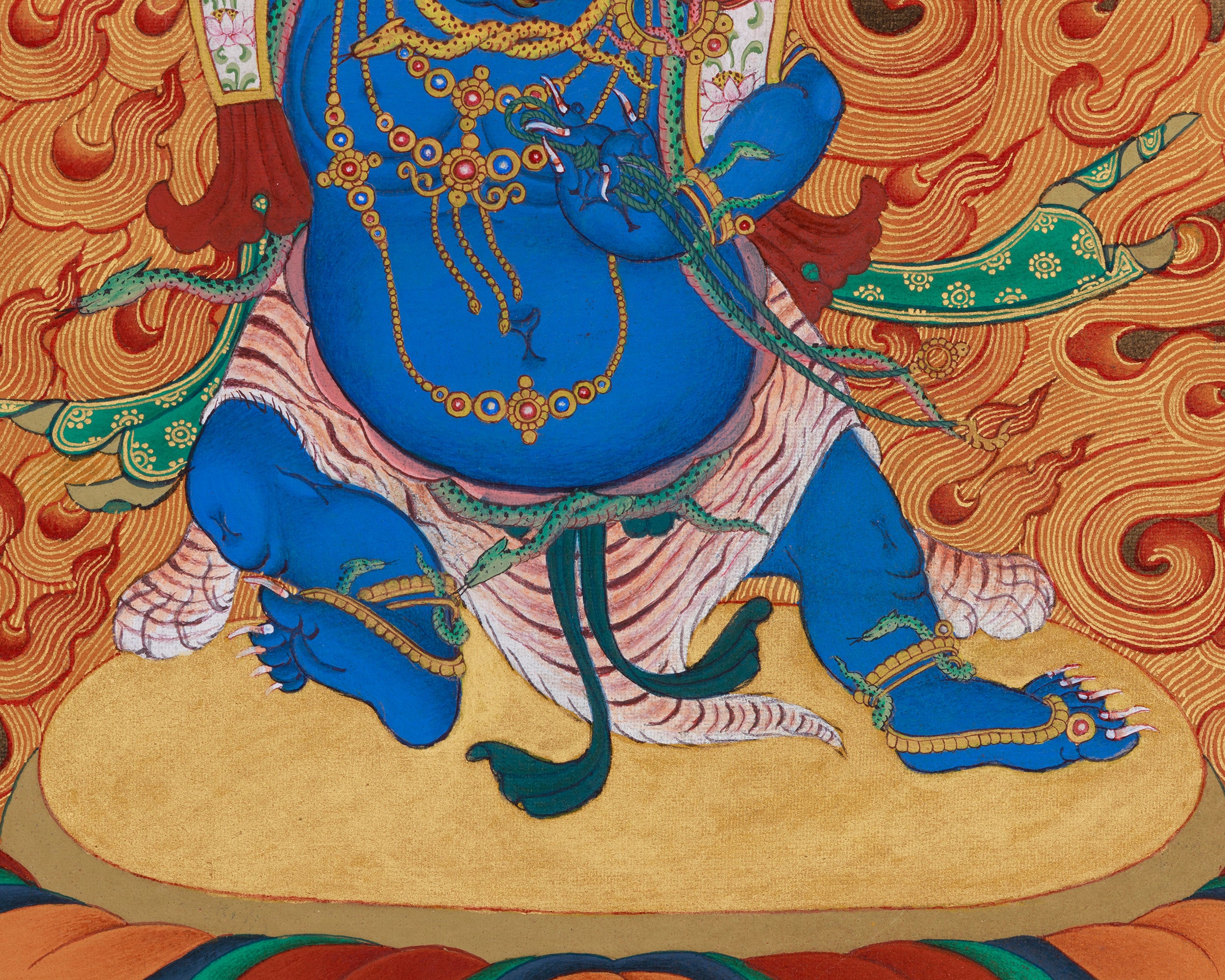 Protector of Dharma Vajrapani Thangka | Buddha's Protector