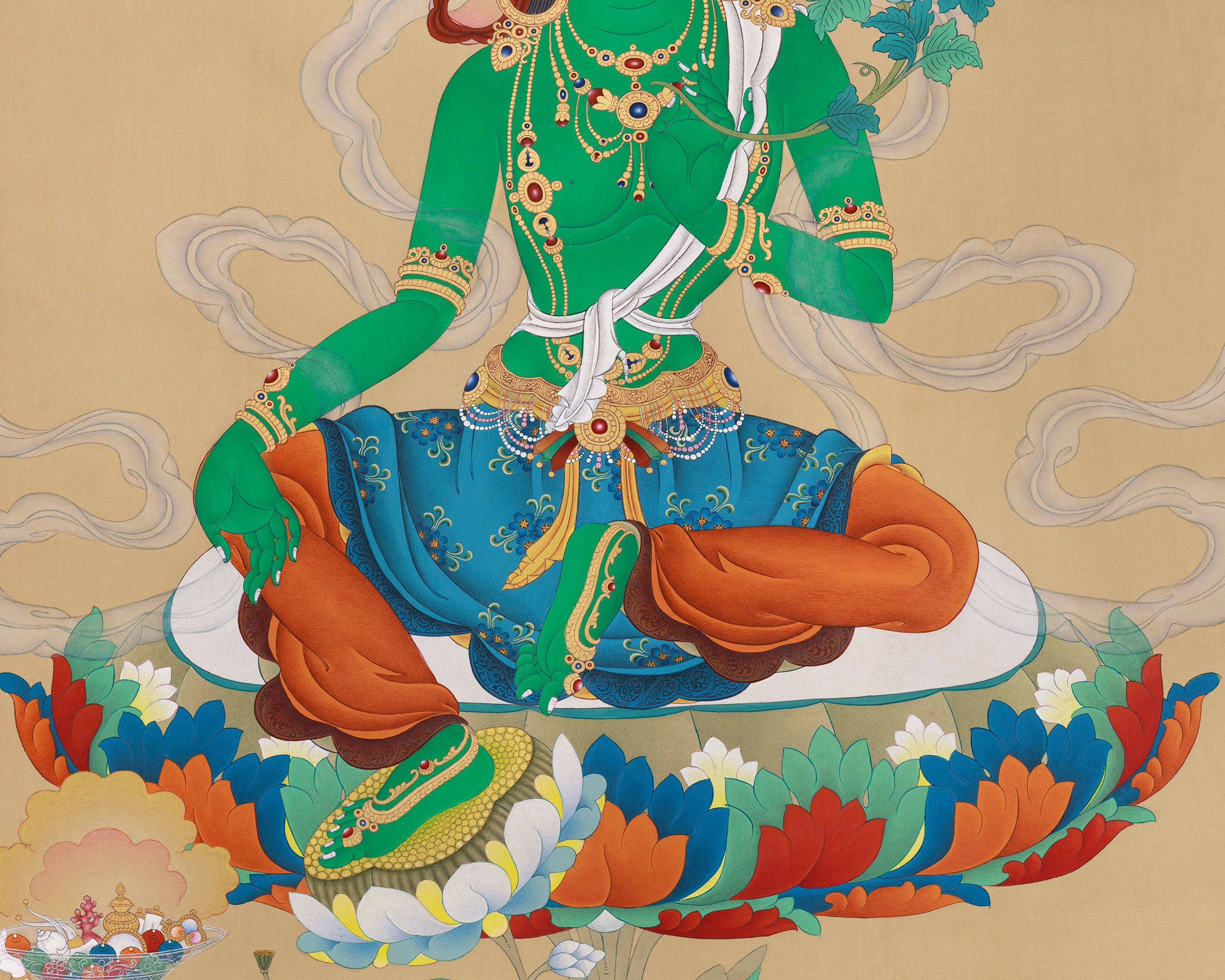 Compassionate Goddess Shyama Tara | The Divine Mother of Compassion and Fearless Protection in Large Format