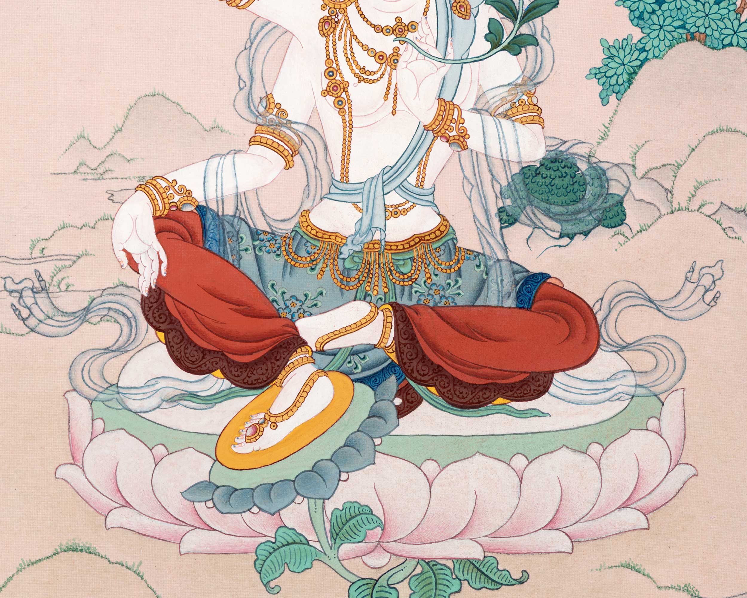 Samkusumita Tara  | 21 Tara of Surya Gupta Thangka