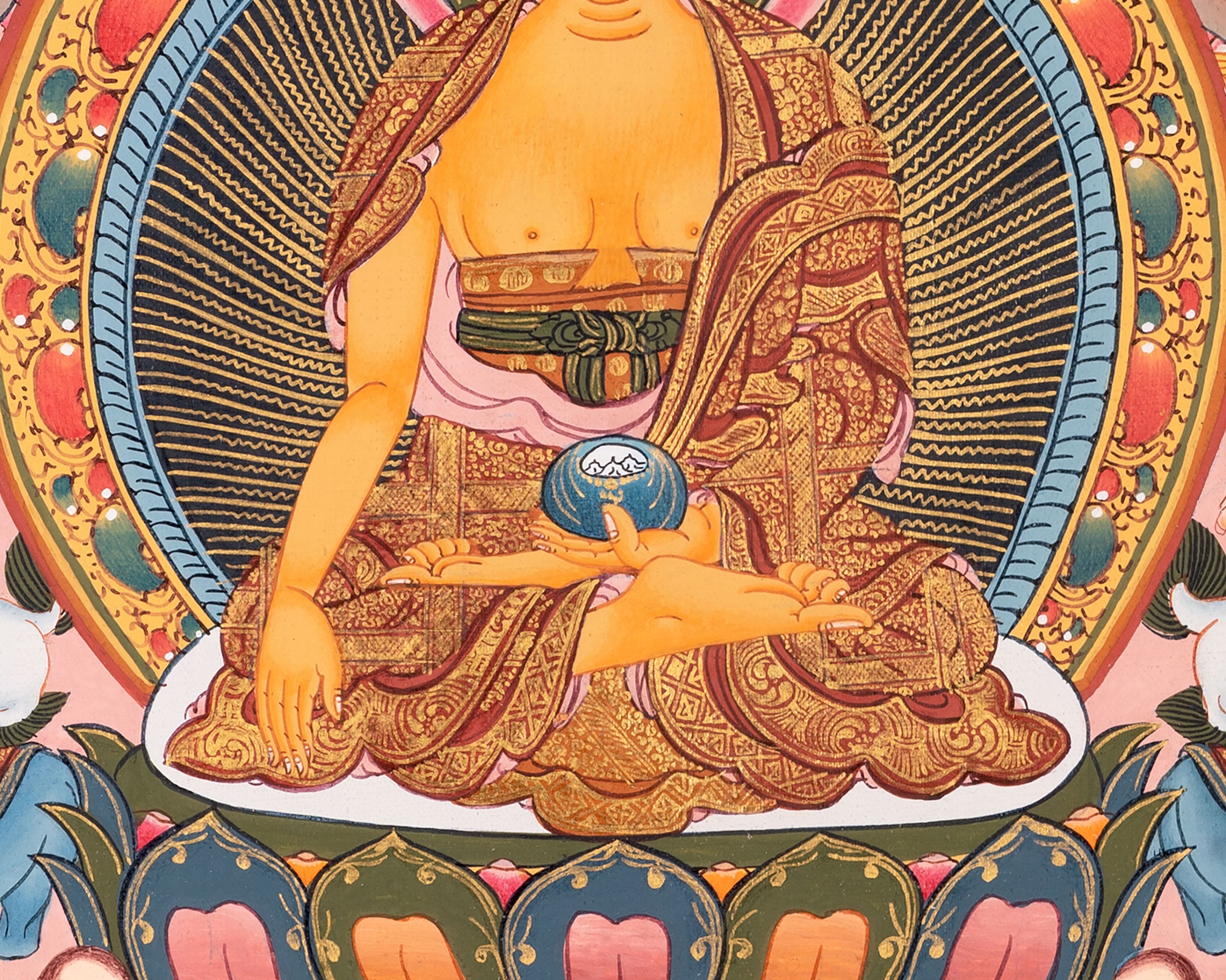Buddha's Story to Enlightenment Thangka | A Spiritual Artwork of Compassion and Wisdom